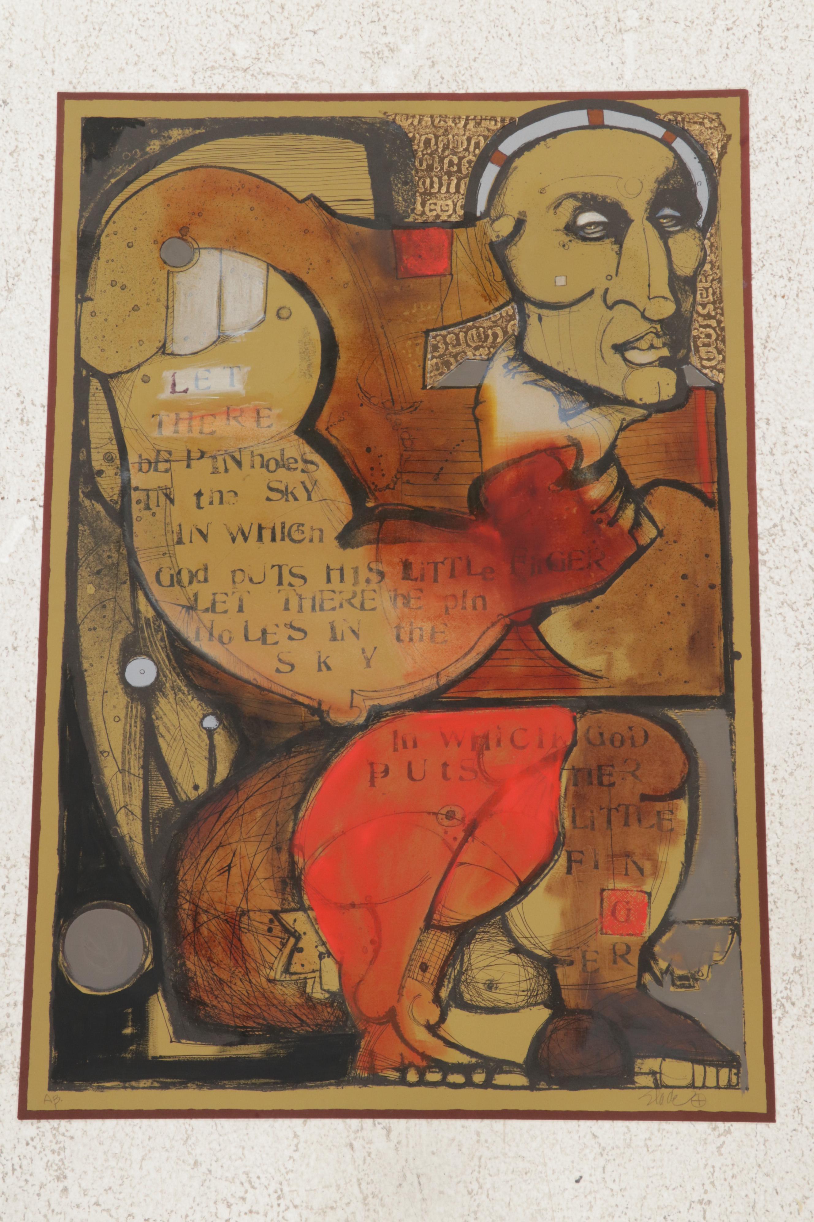 Slade Graves Mixed Media Painting "Michael," 21st Century