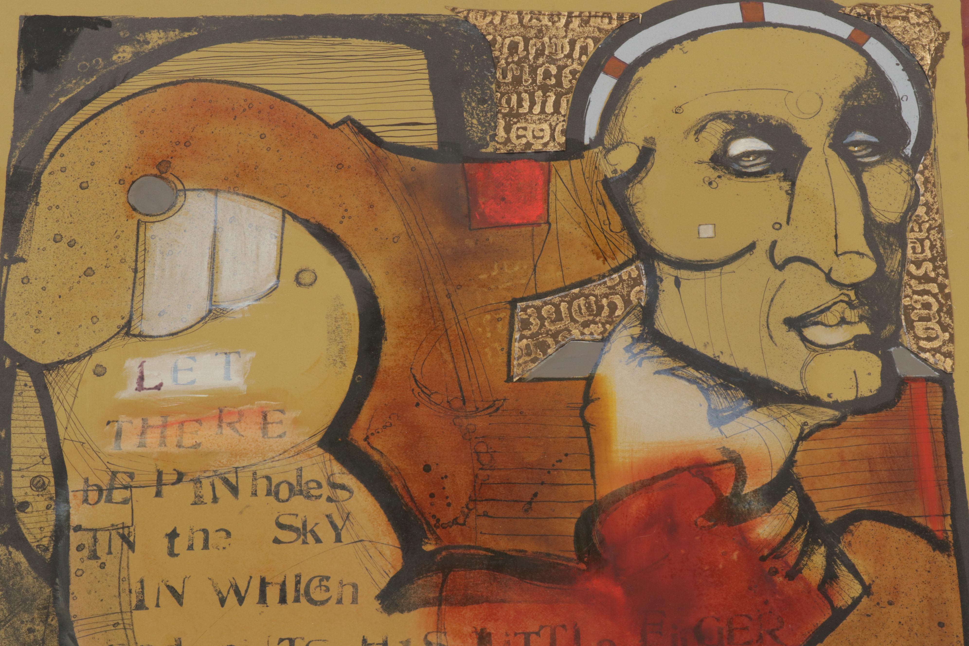 Slade Graves Mixed Media Painting "Michael," 21st Century