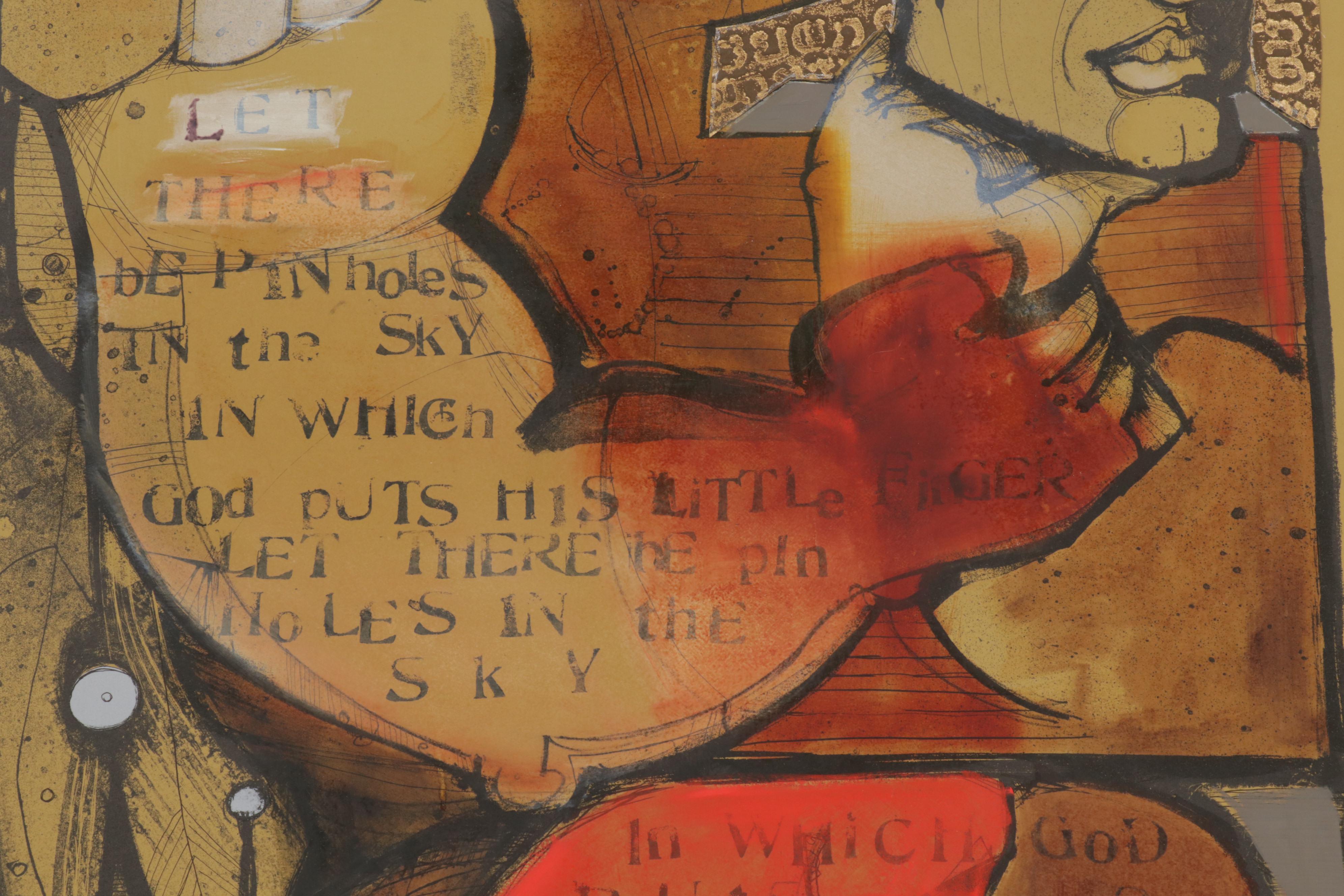 Slade Graves Mixed Media Painting "Michael," 21st Century