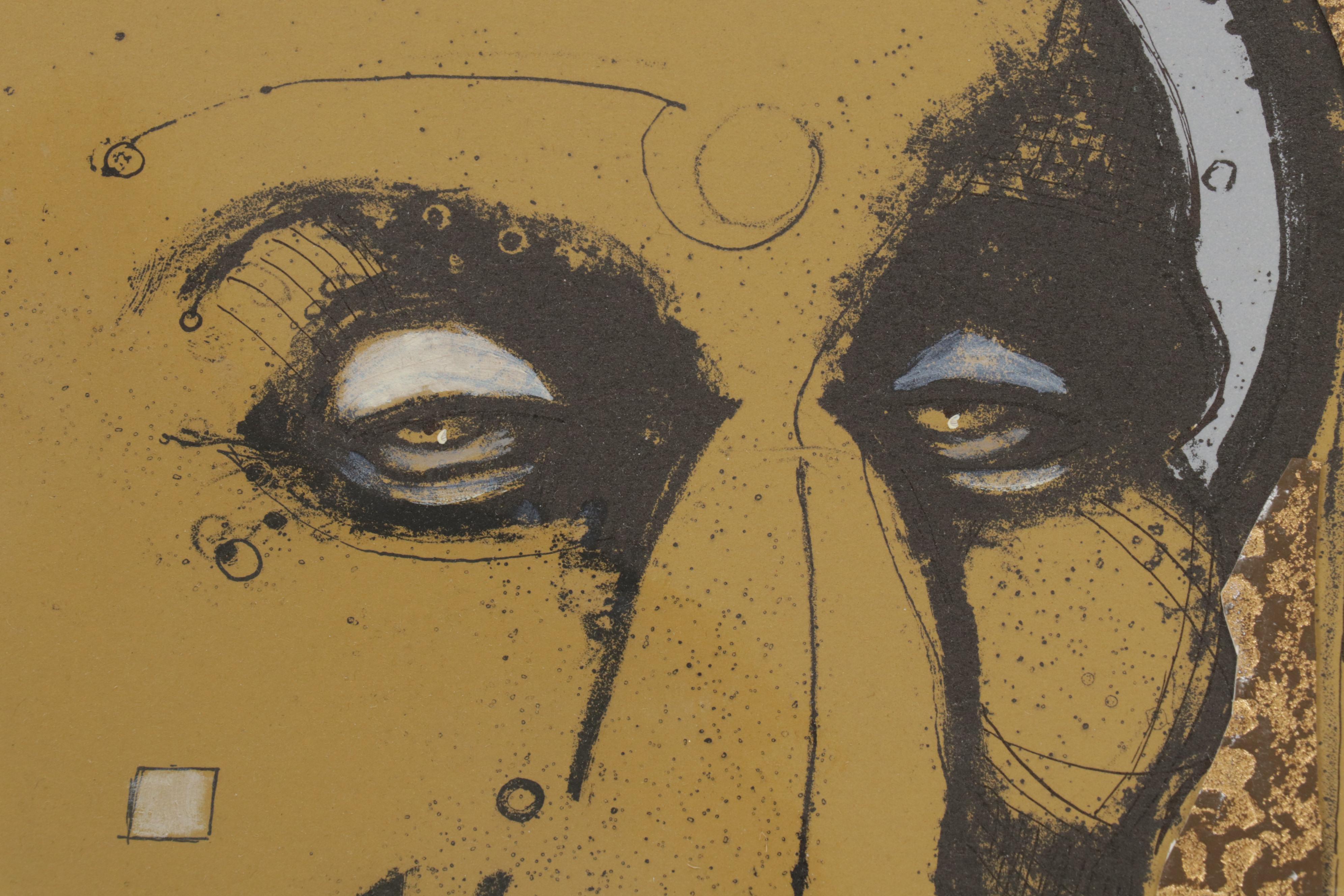 Slade Graves Mixed Media Painting "Michael," 21st Century