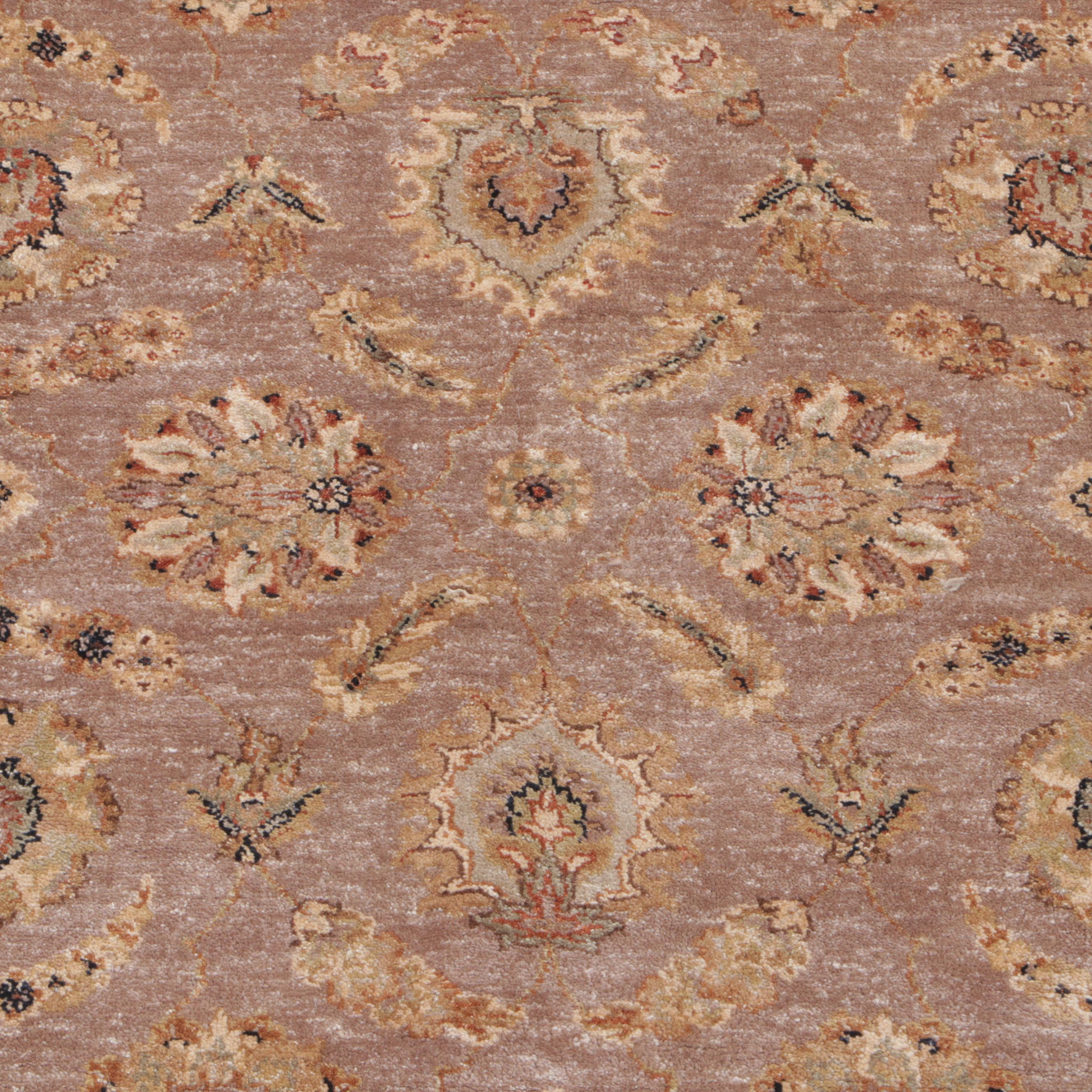 7'11 x 10'3 Hand-Knotted Indian Agra Area Rug