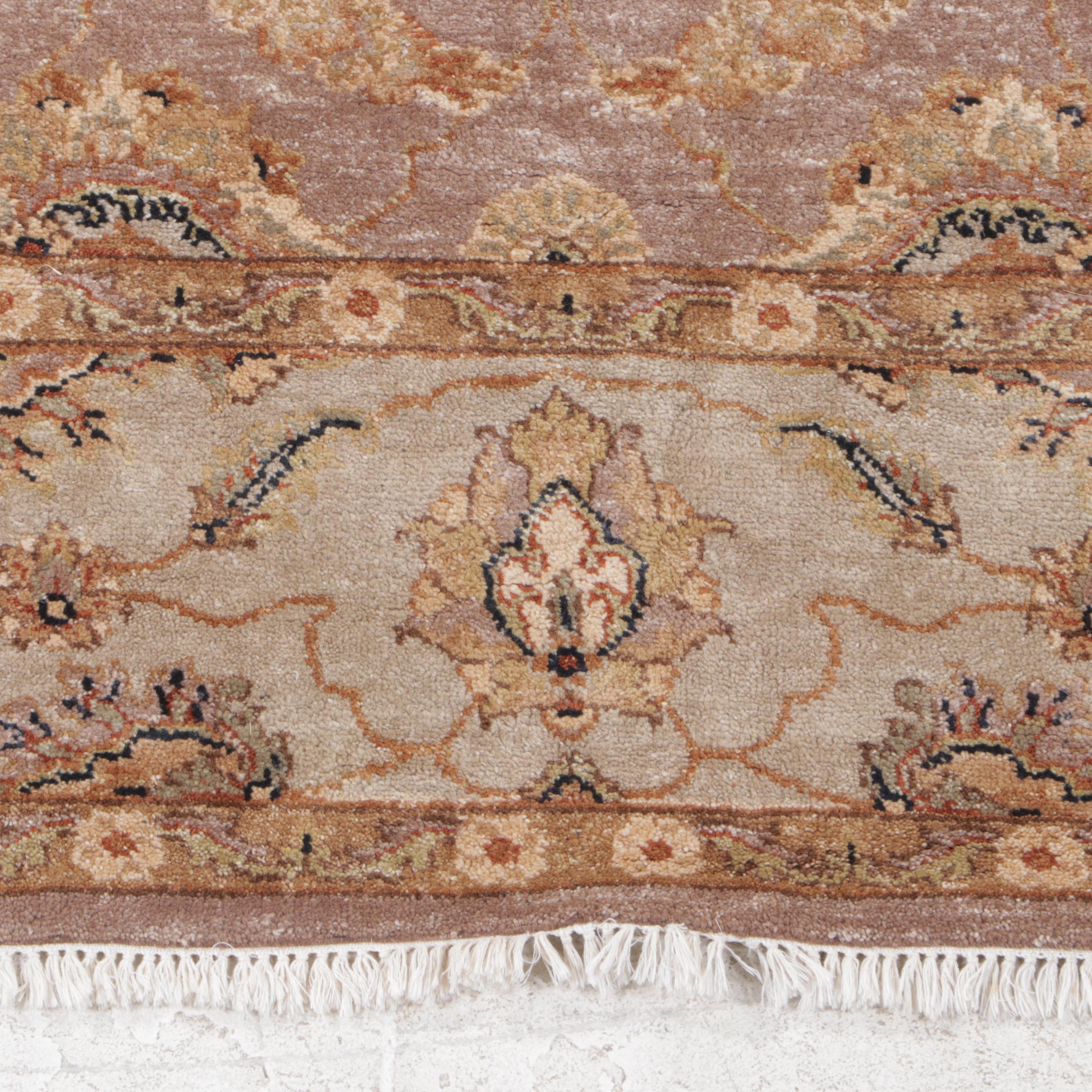 7'11 x 10'3 Hand-Knotted Indian Agra Area Rug