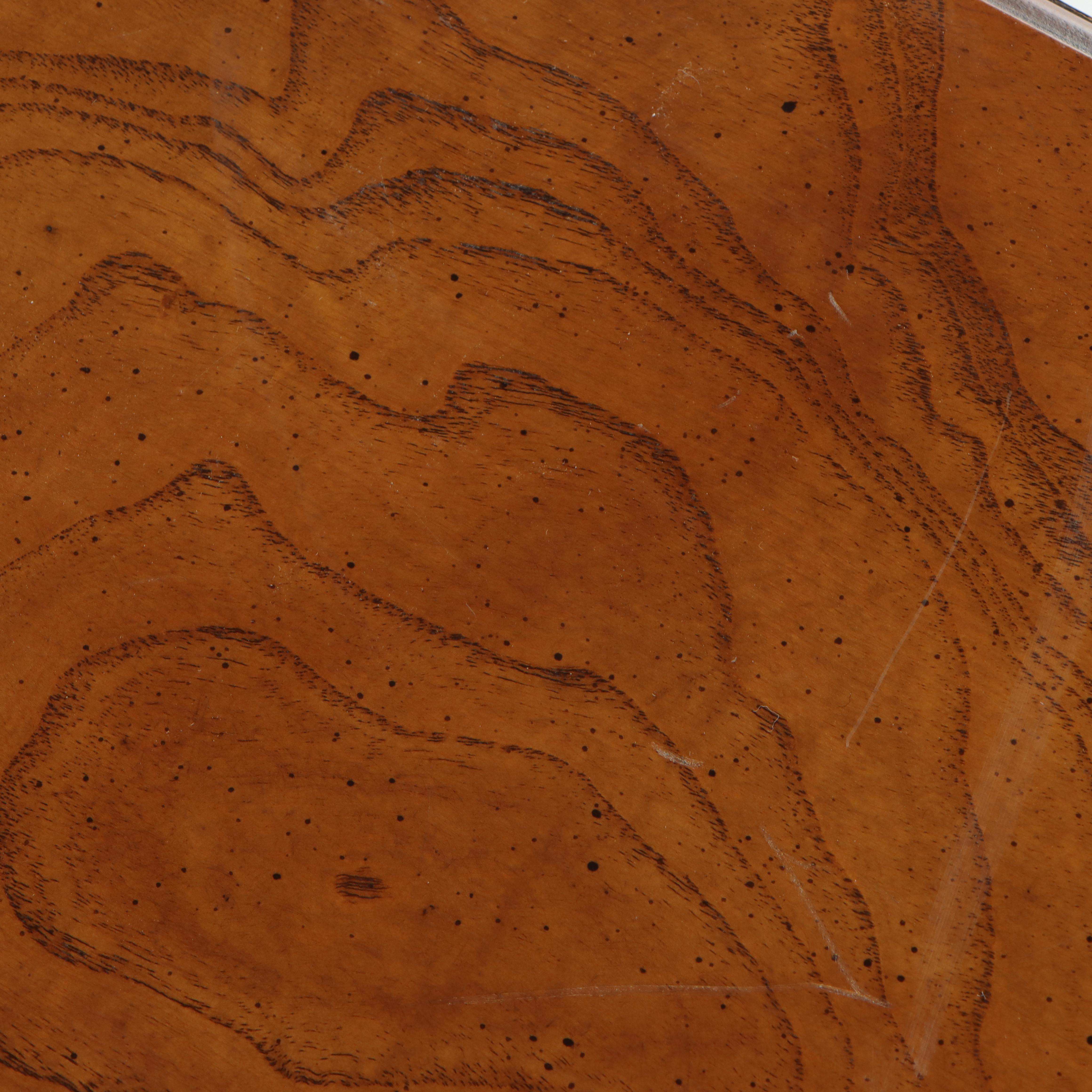 John Widdicomb Olive Ash Burl Parson's Style Sofa Table