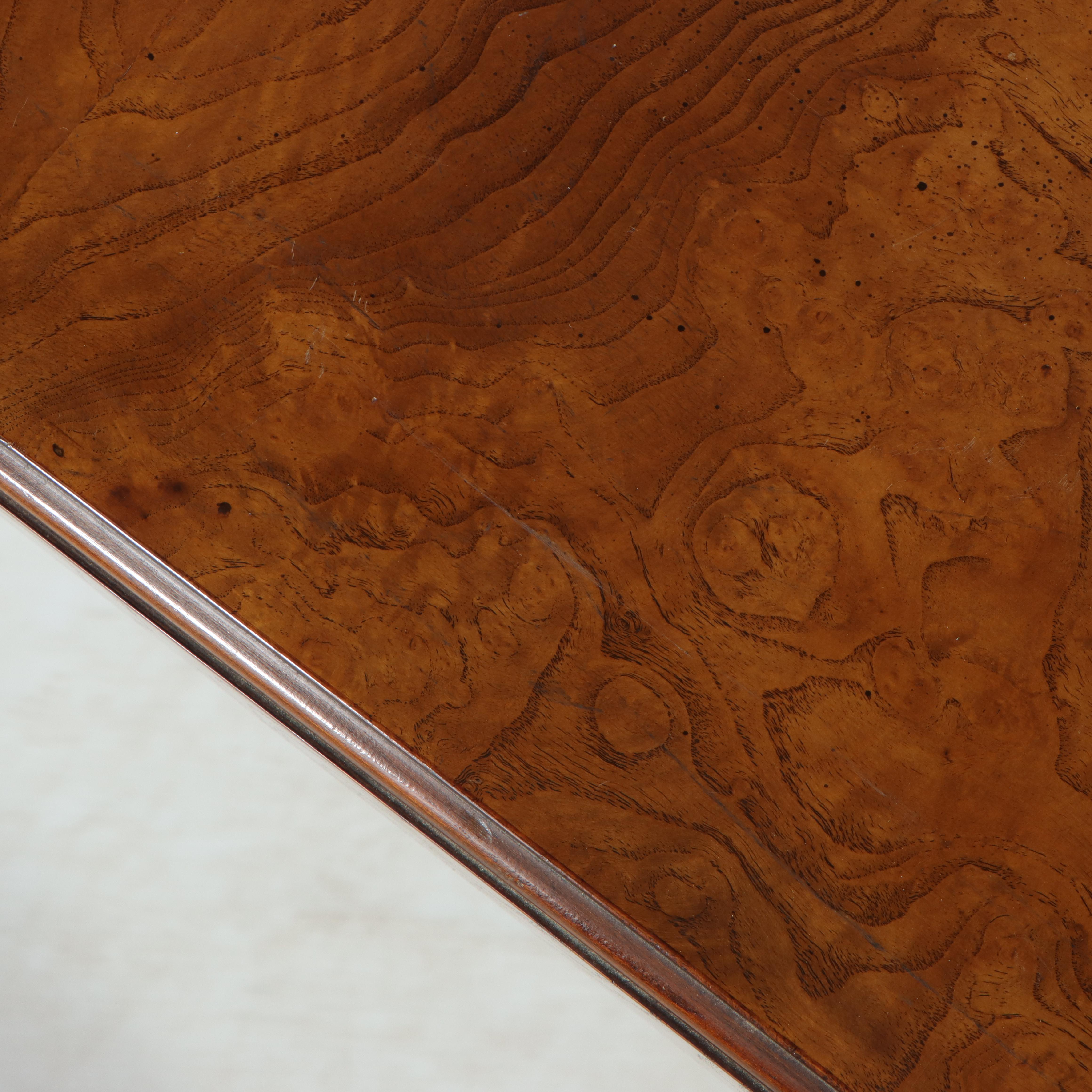 John Widdicomb Olive Ash Burl Parson's Style Sofa Table