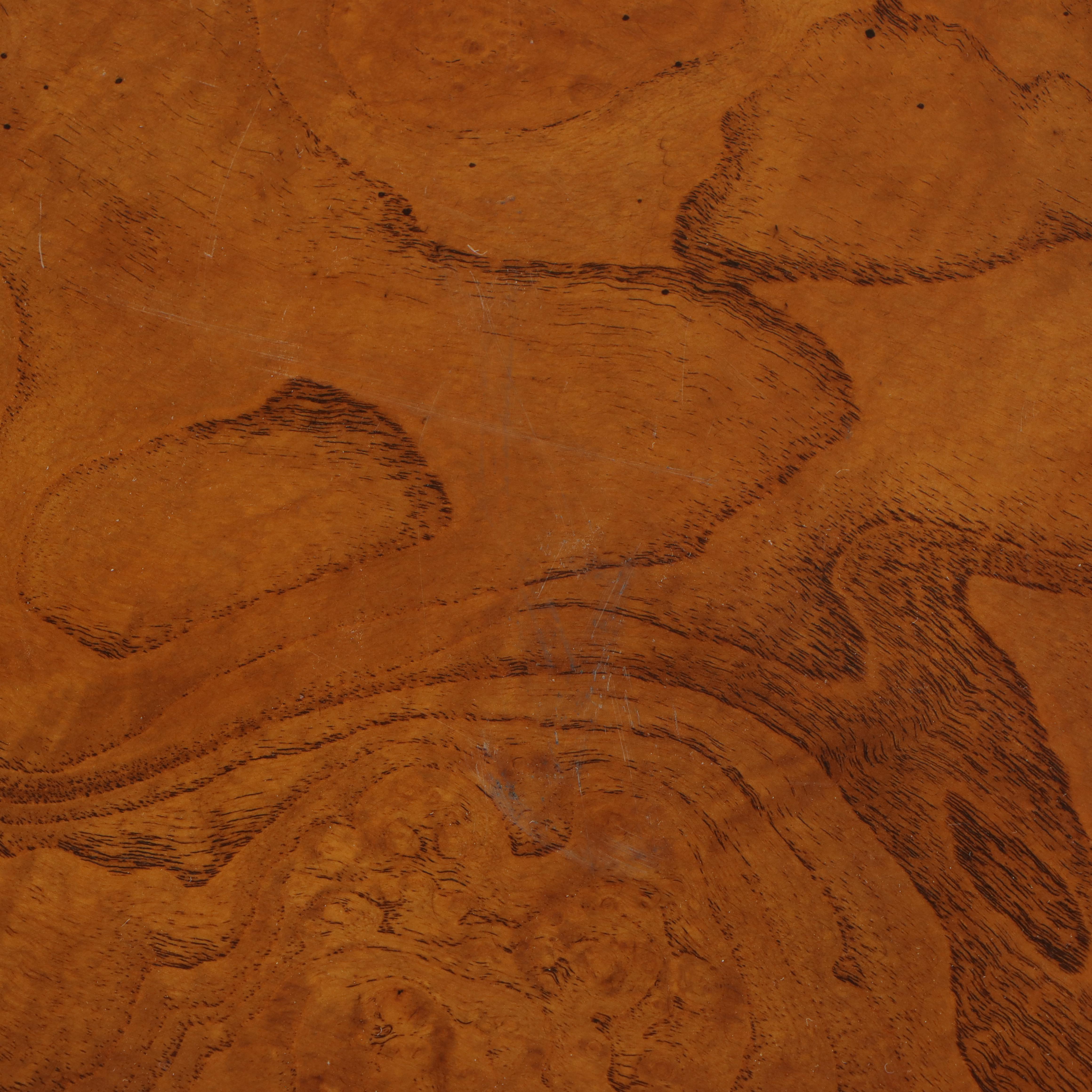 John Widdicomb Olive Ash Burl Parson's Style Sofa Table