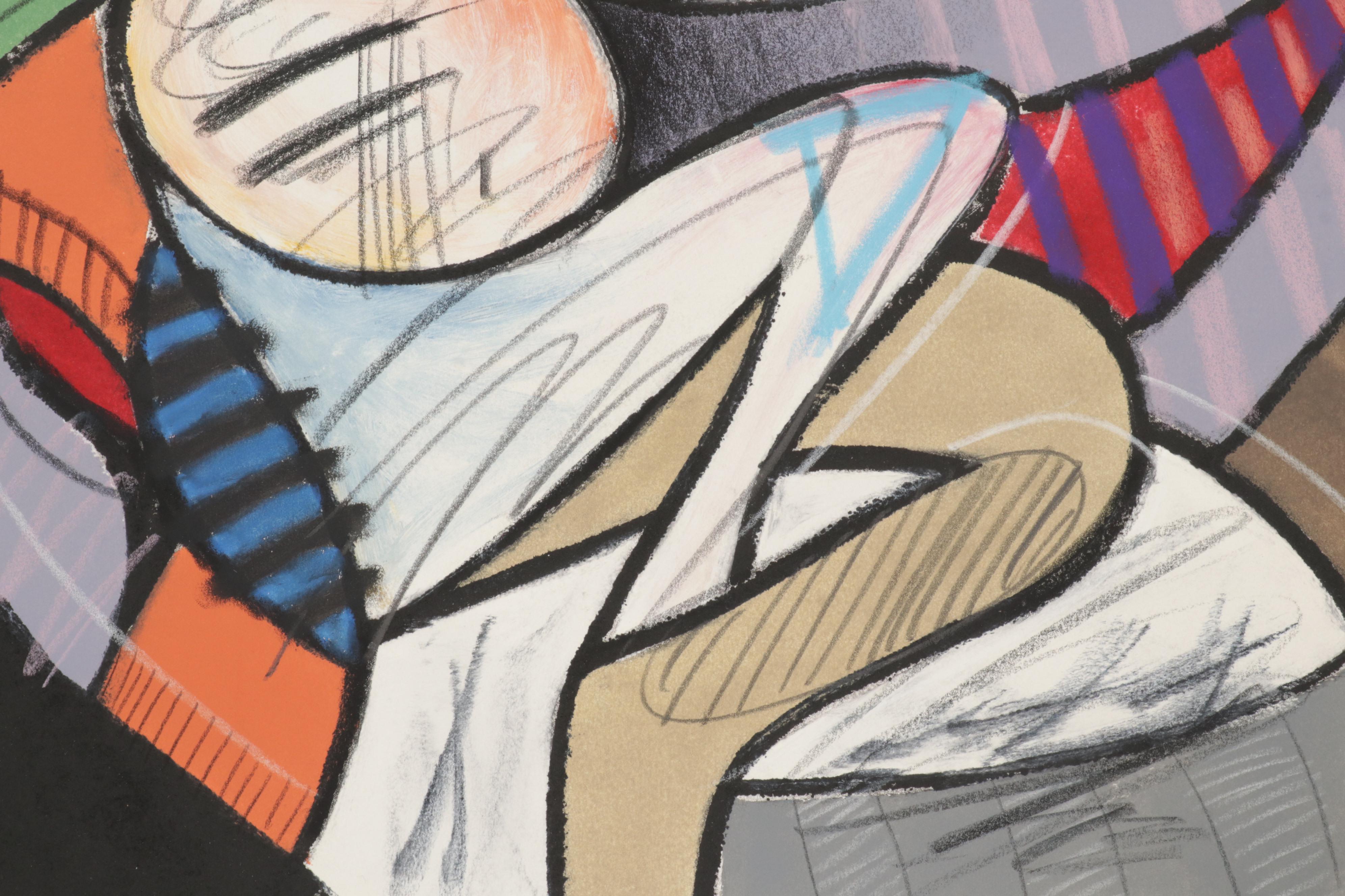 Four Hands Art Studio Monoprint "Danae Receiving Jupiter," 21st Century