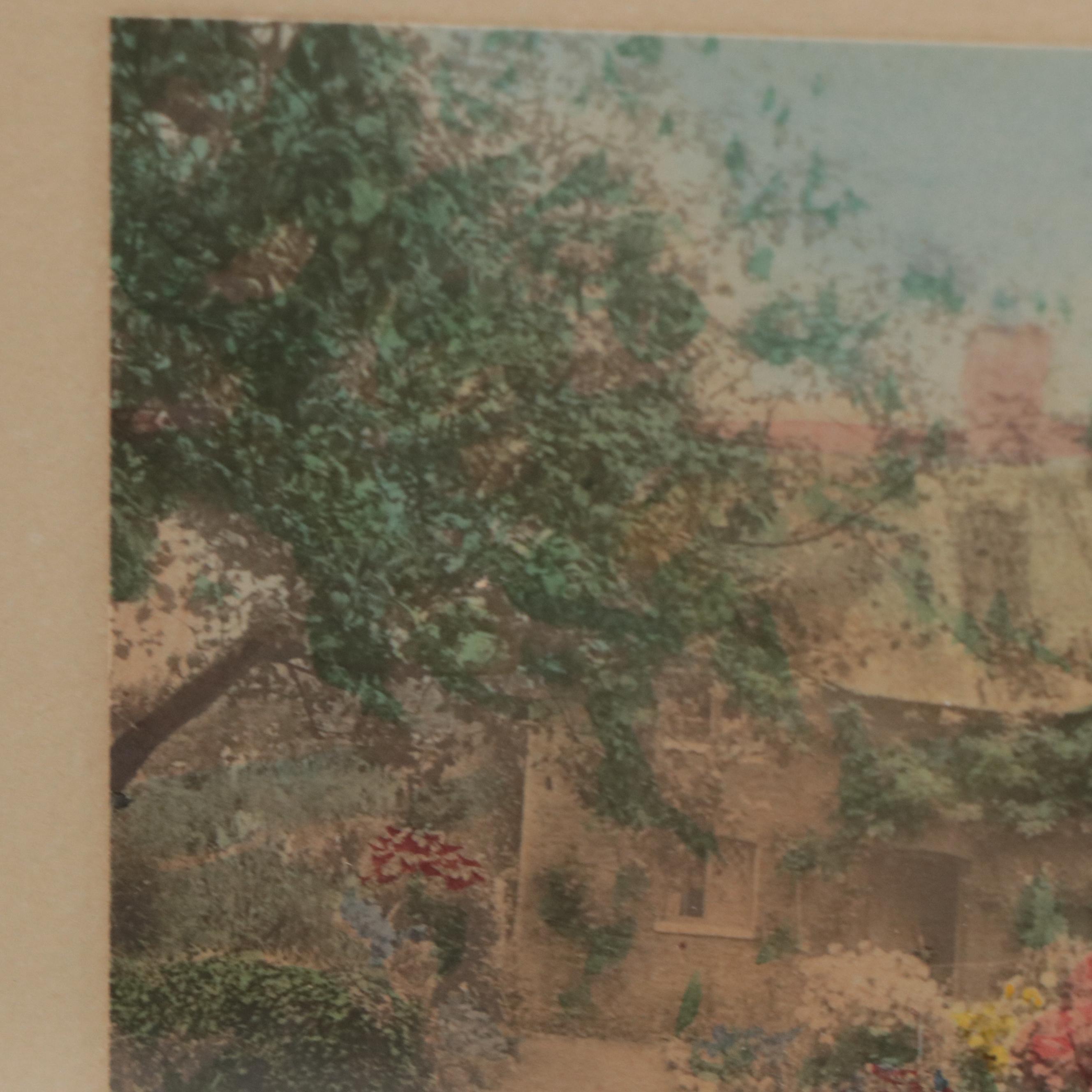 Wallace Nutting Hand-Colored Photograph of a Cottage Garden