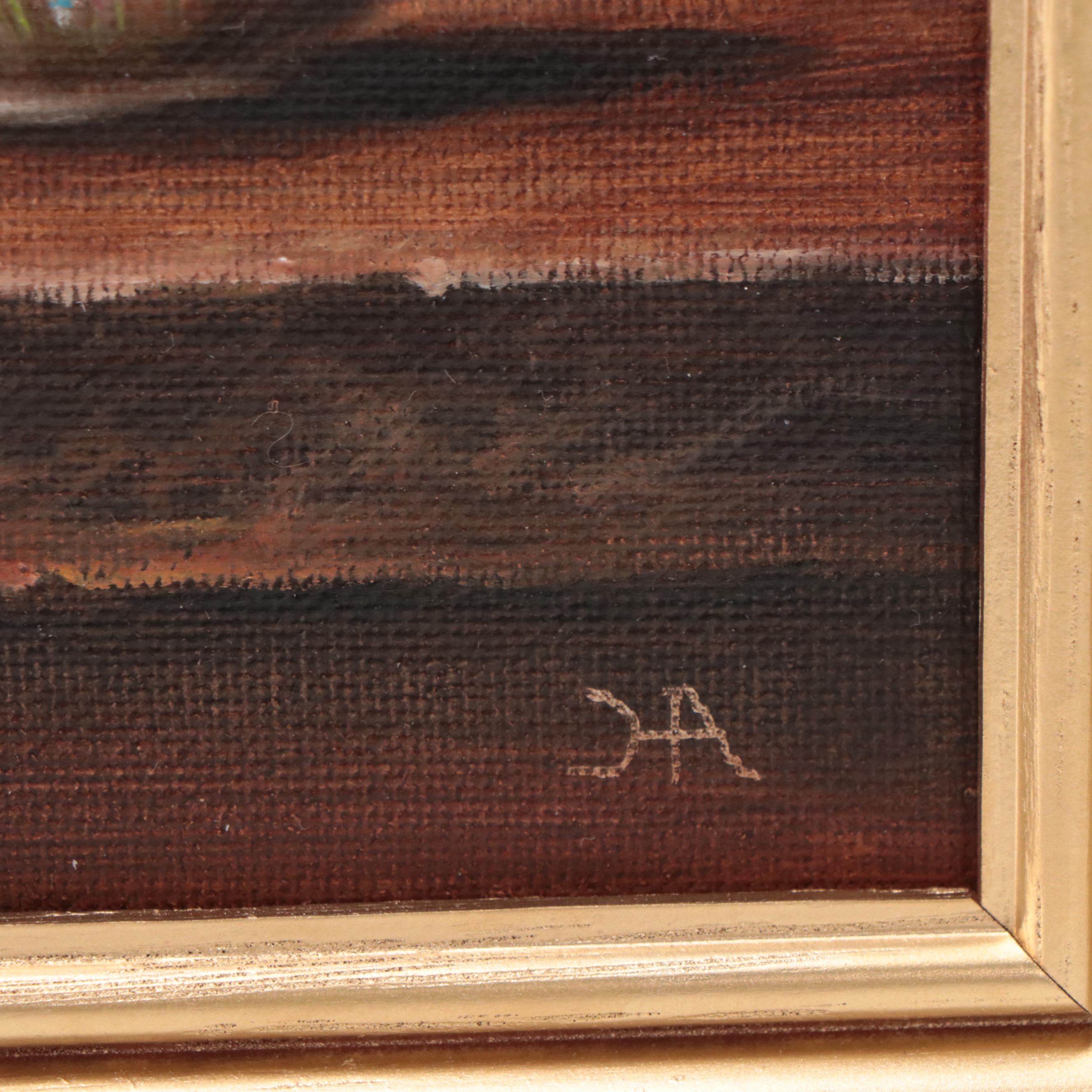 Houra H. Alghizzi Still Life Oil Painting "Easter Robin Eggs" 2023