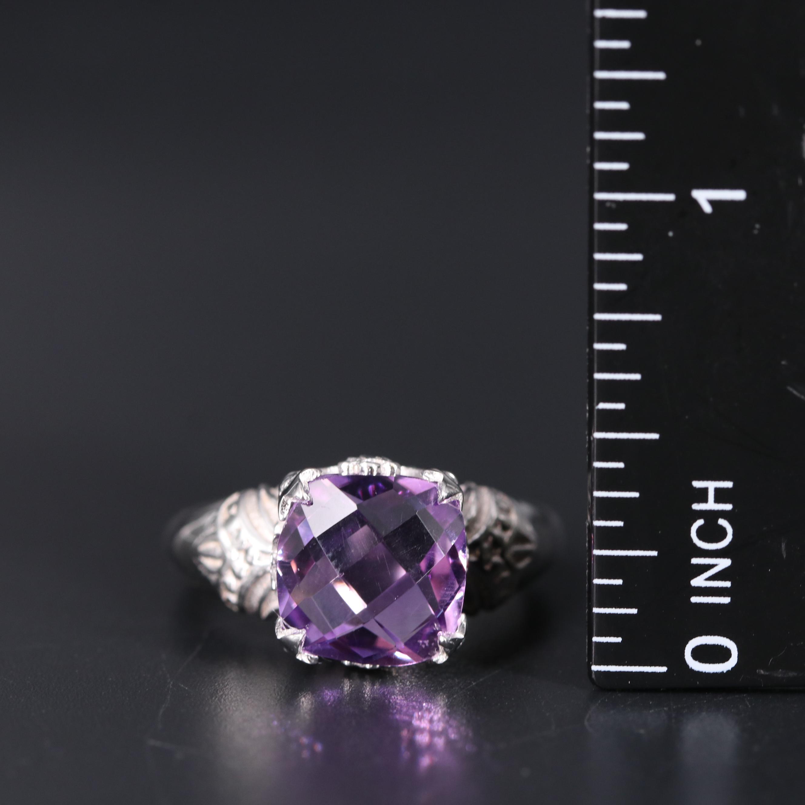Sterling Silver Ring Including Amethyst