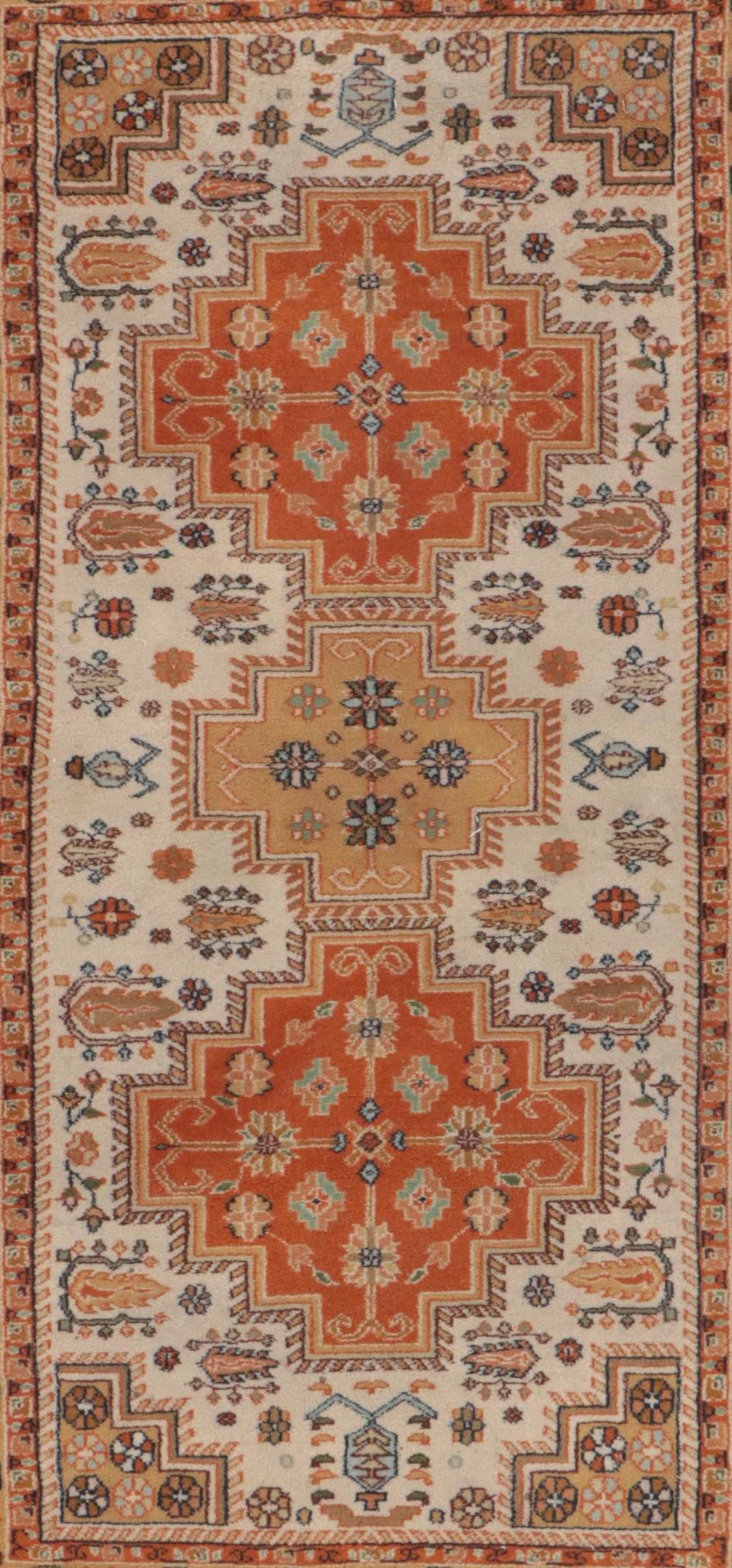 4'1 x 6'6 Hand-Knotted Sino-Persian Style Area Rug