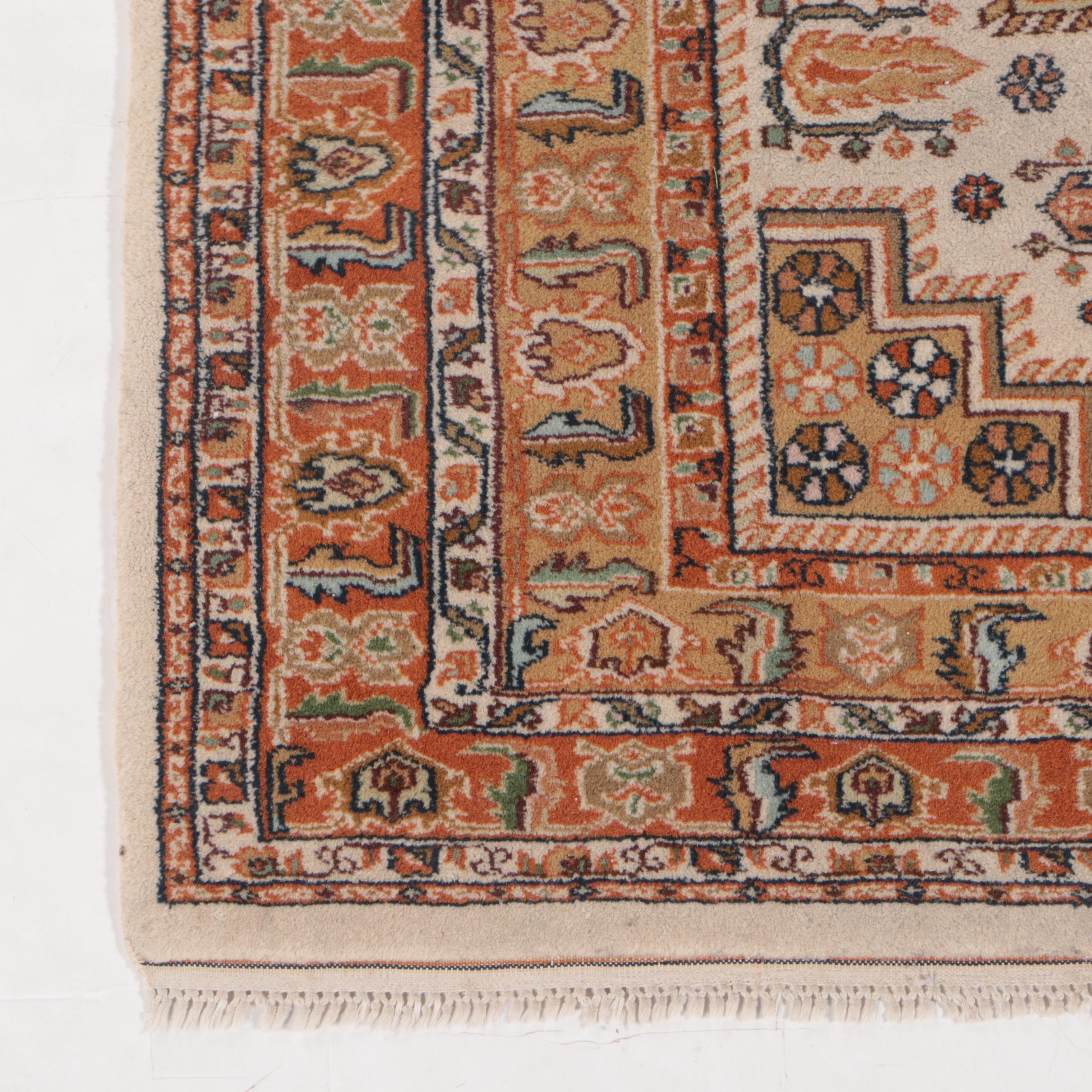 4'1 x 6'6 Hand-Knotted Sino-Persian Style Area Rug