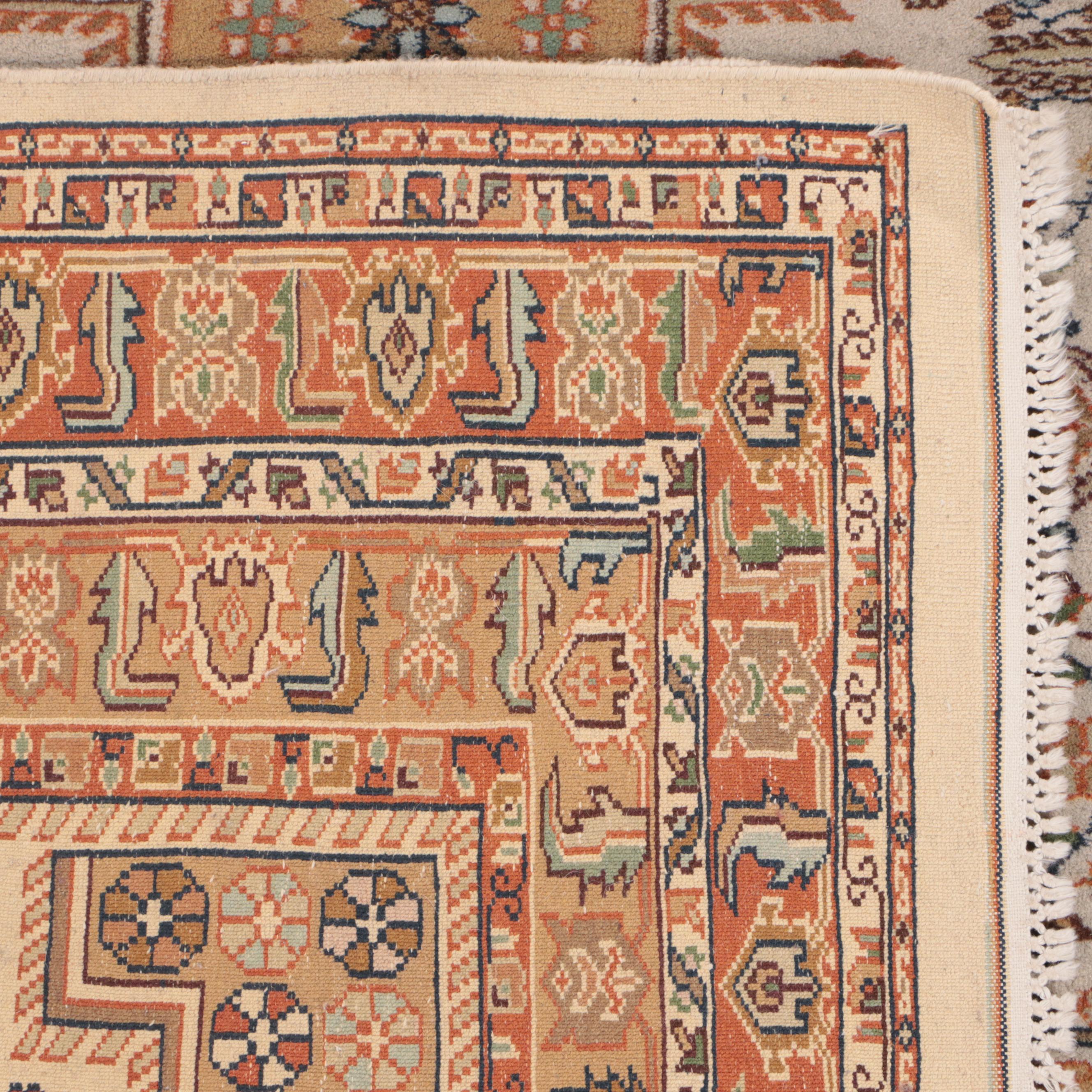 4'1 x 6'6 Hand-Knotted Sino-Persian Style Area Rug