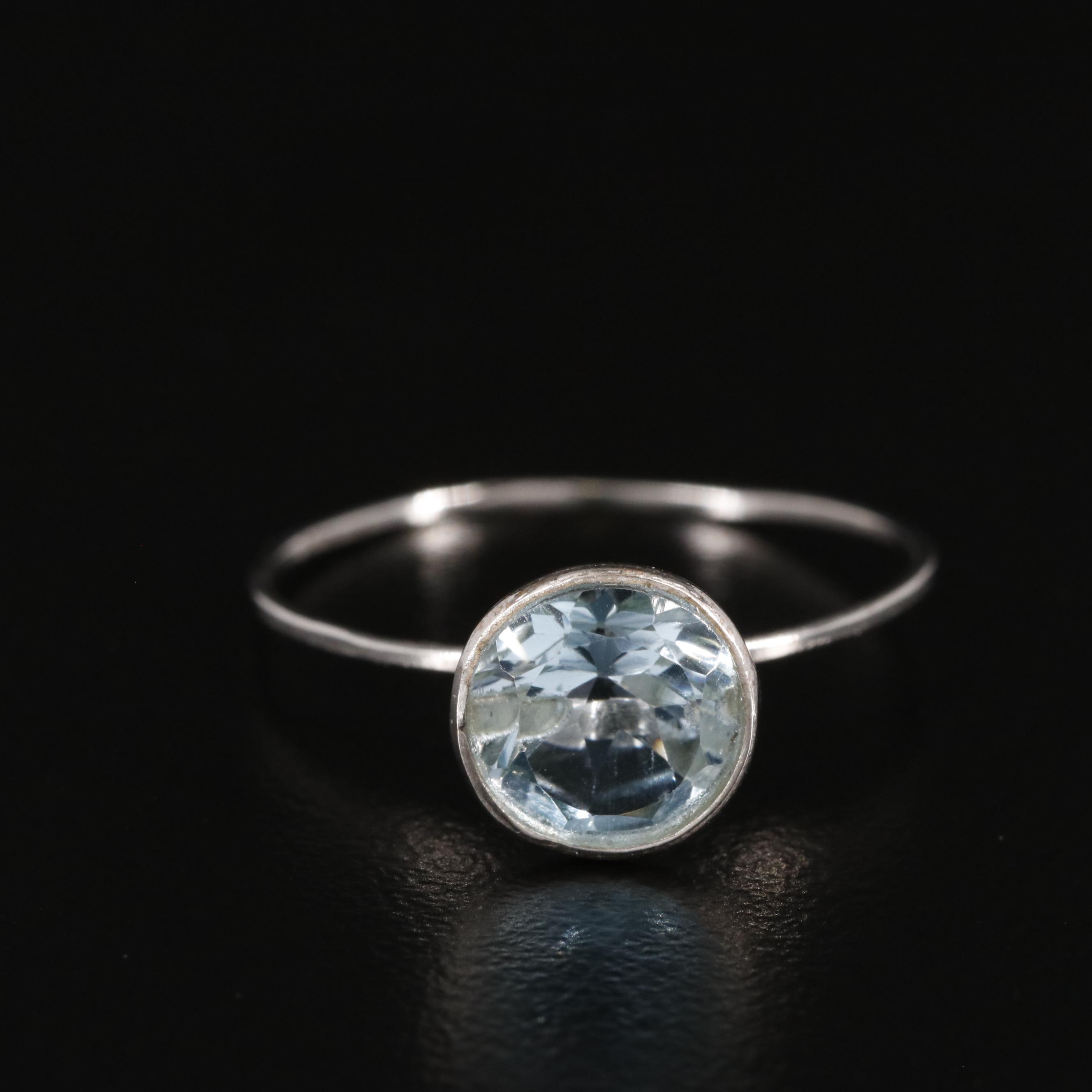 14K Blue Topaz Ring
