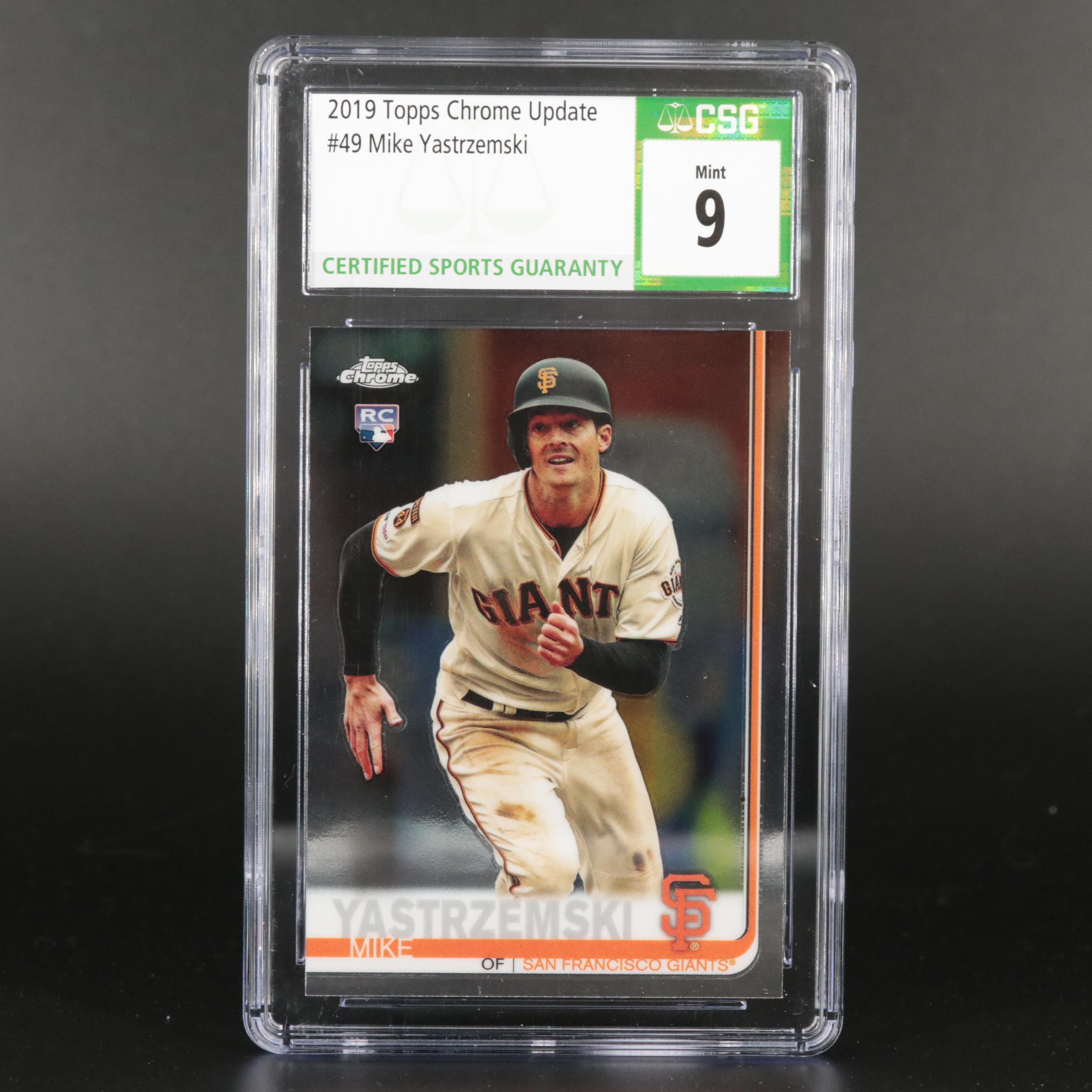 2019 Topps Chrome Update Rookie Mike Yastrzemski CSG 9 #49
