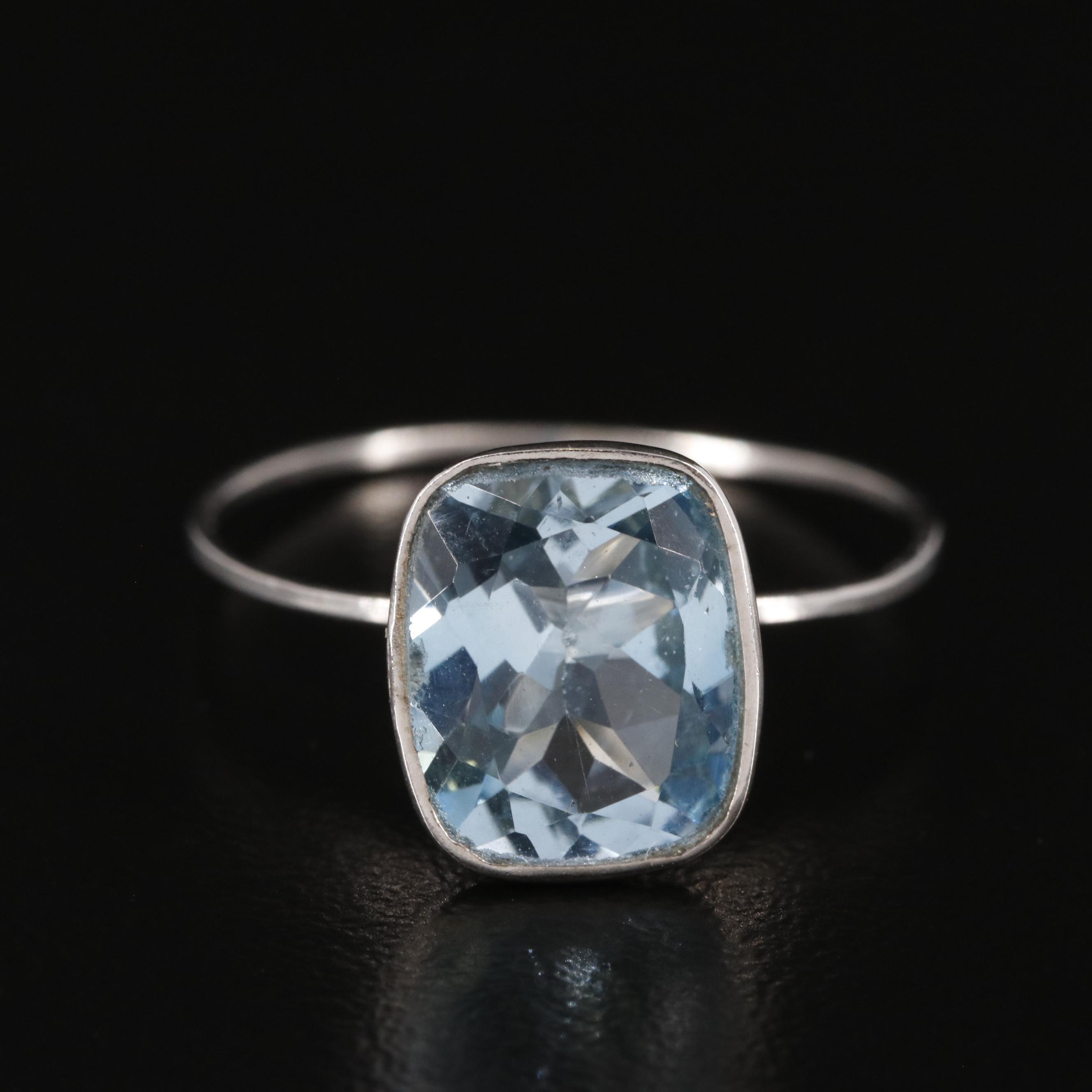 14K Blue Topaz Ring