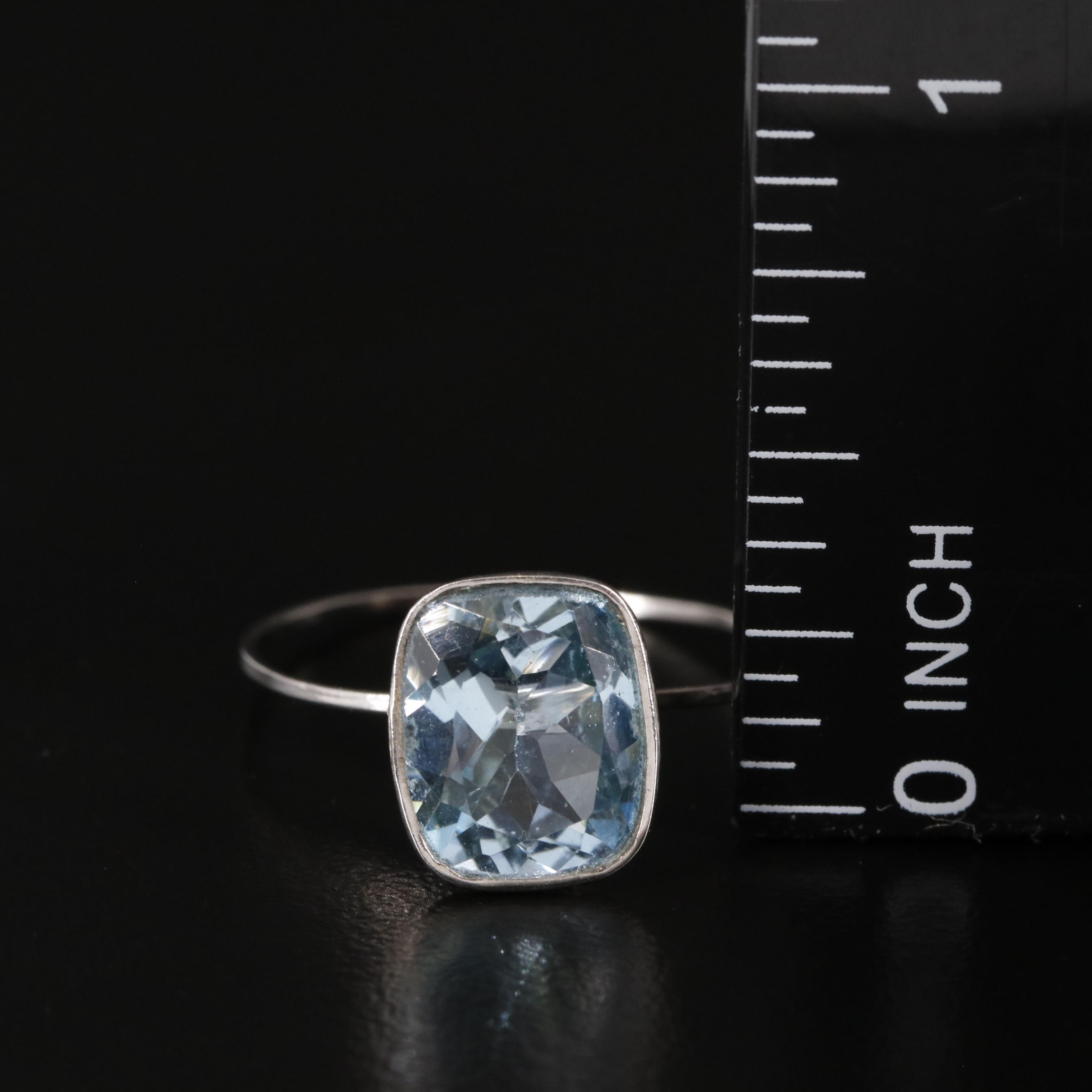14K Blue Topaz Ring