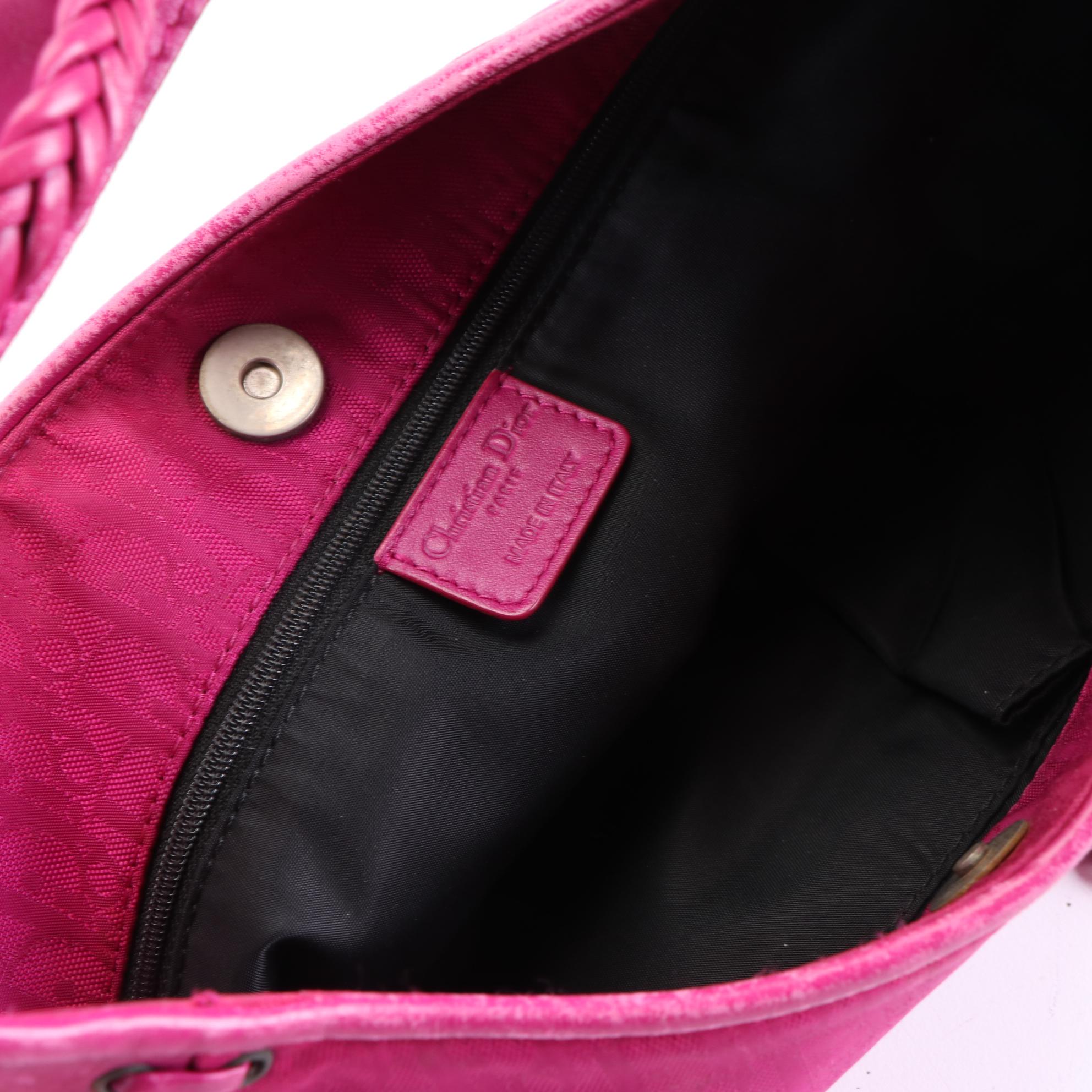 Christian Dior Heart Charm Hobo Bag in Oblique Jacquard and Leather