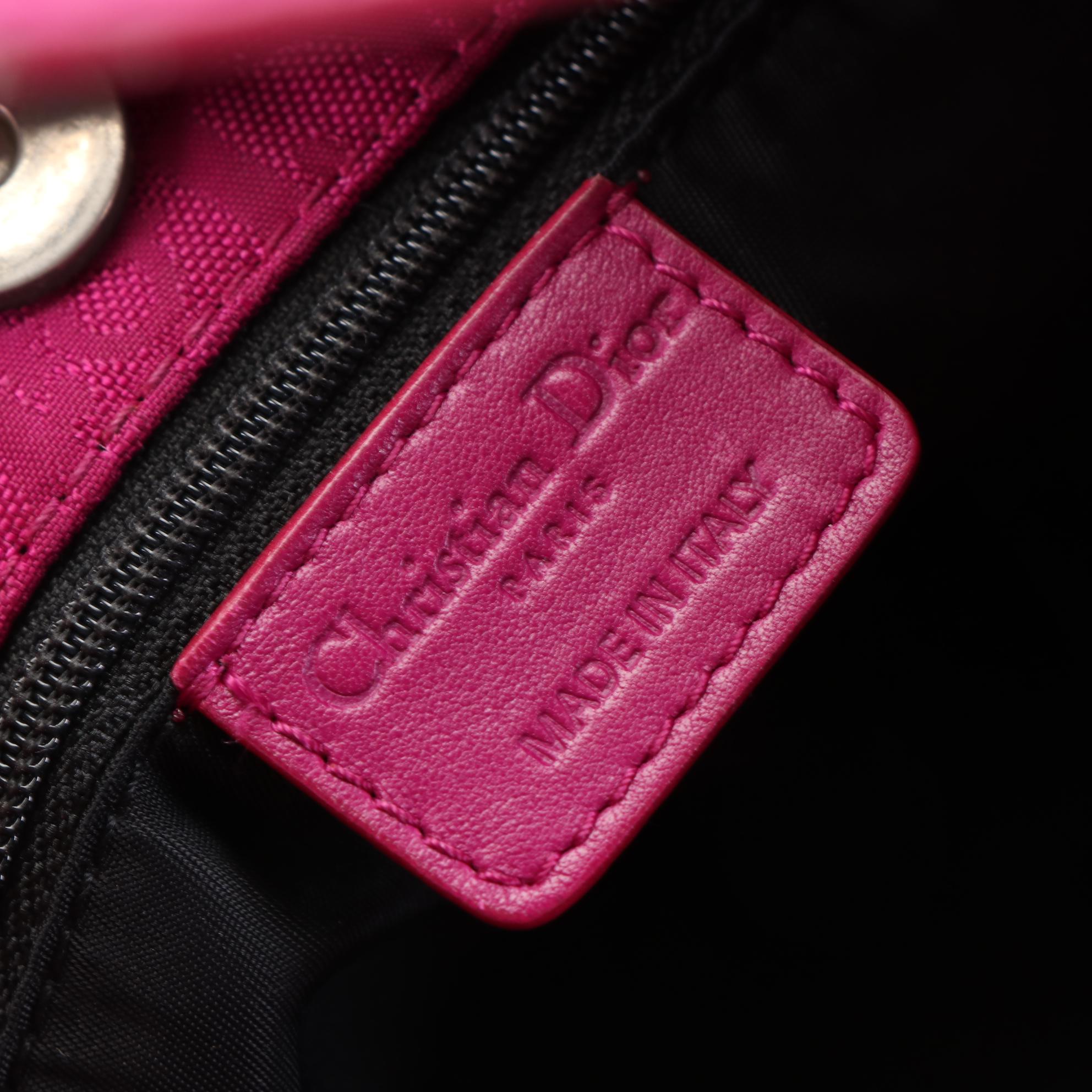 Christian Dior Heart Charm Hobo Bag in Oblique Jacquard and Leather