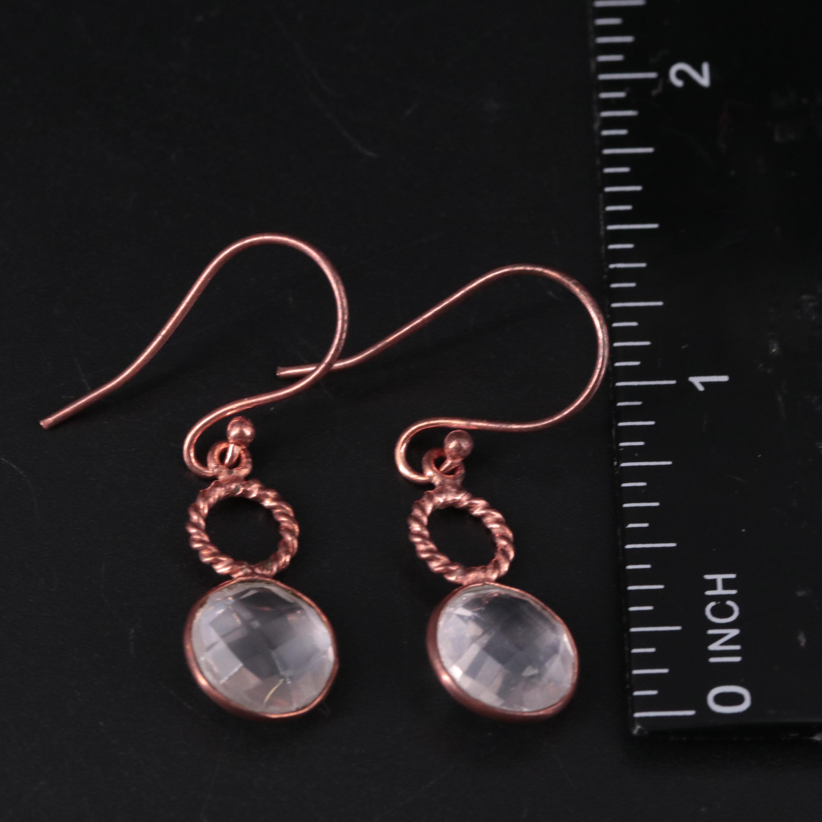 Quartz Dangle Earrings