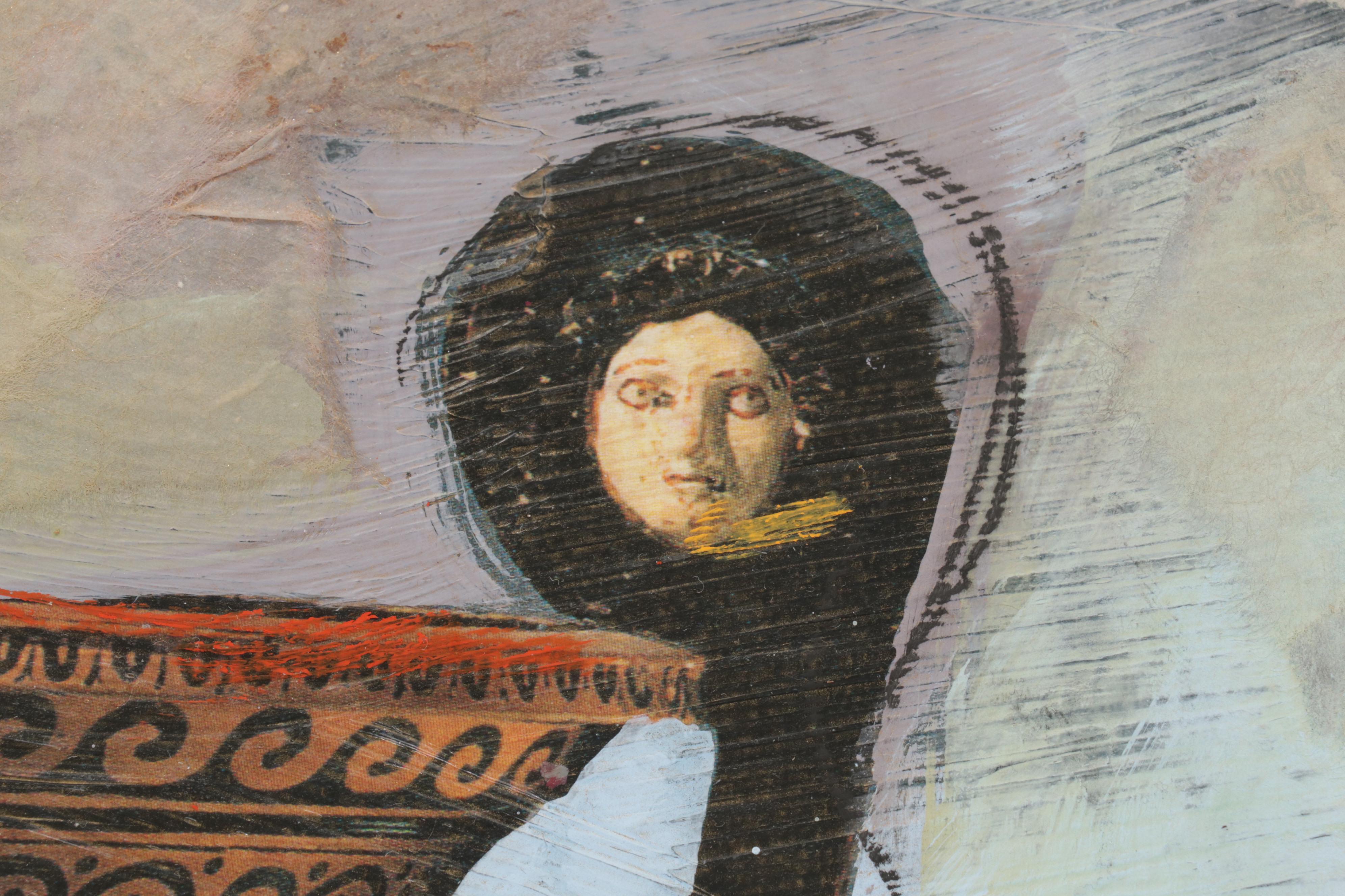 Starlie Sokol-Hohne Mixed Media Monoprint of Grecian Urn, Circa 2000