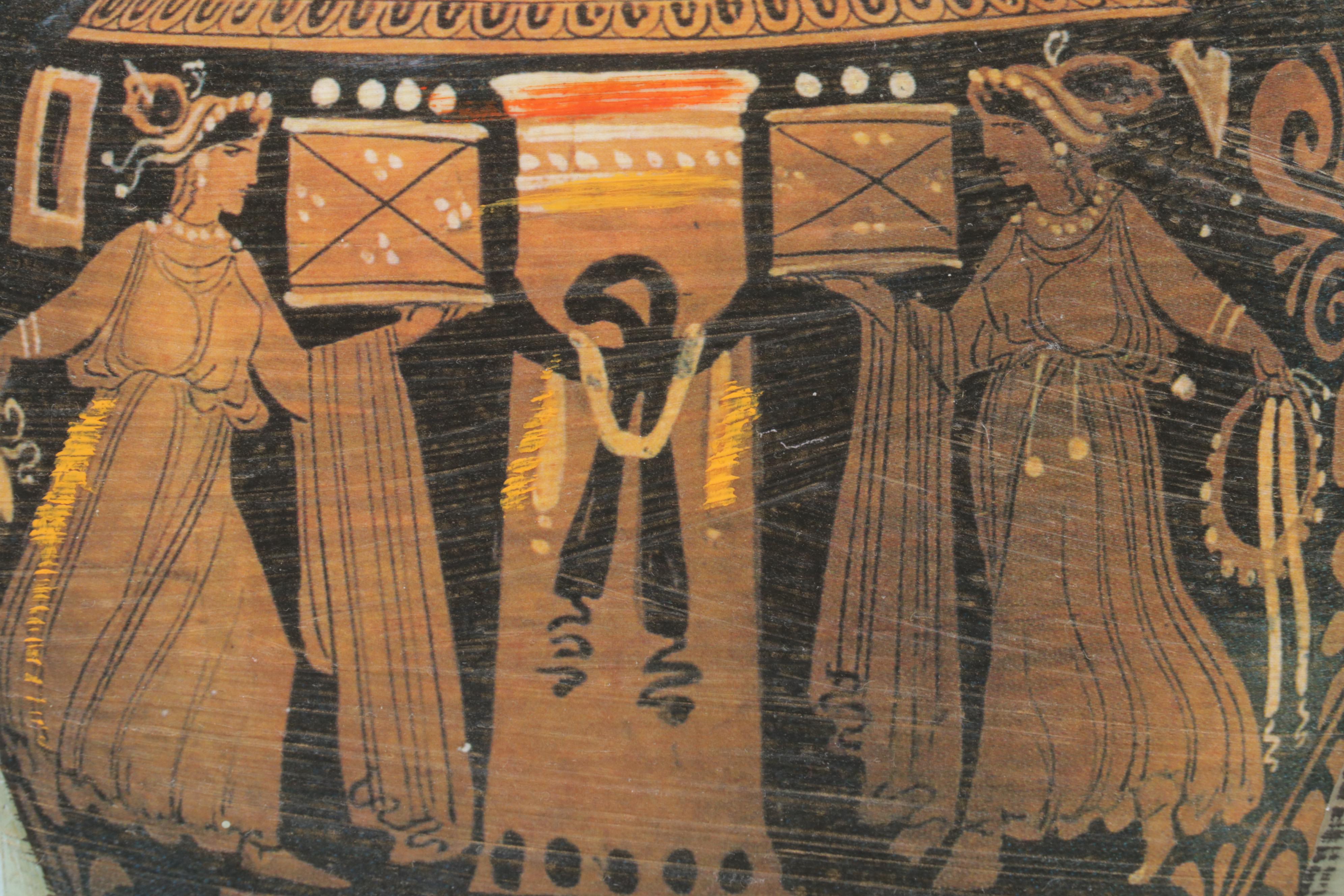 Starlie Sokol-Hohne Mixed Media Monoprint of Grecian Urn, Circa 2000