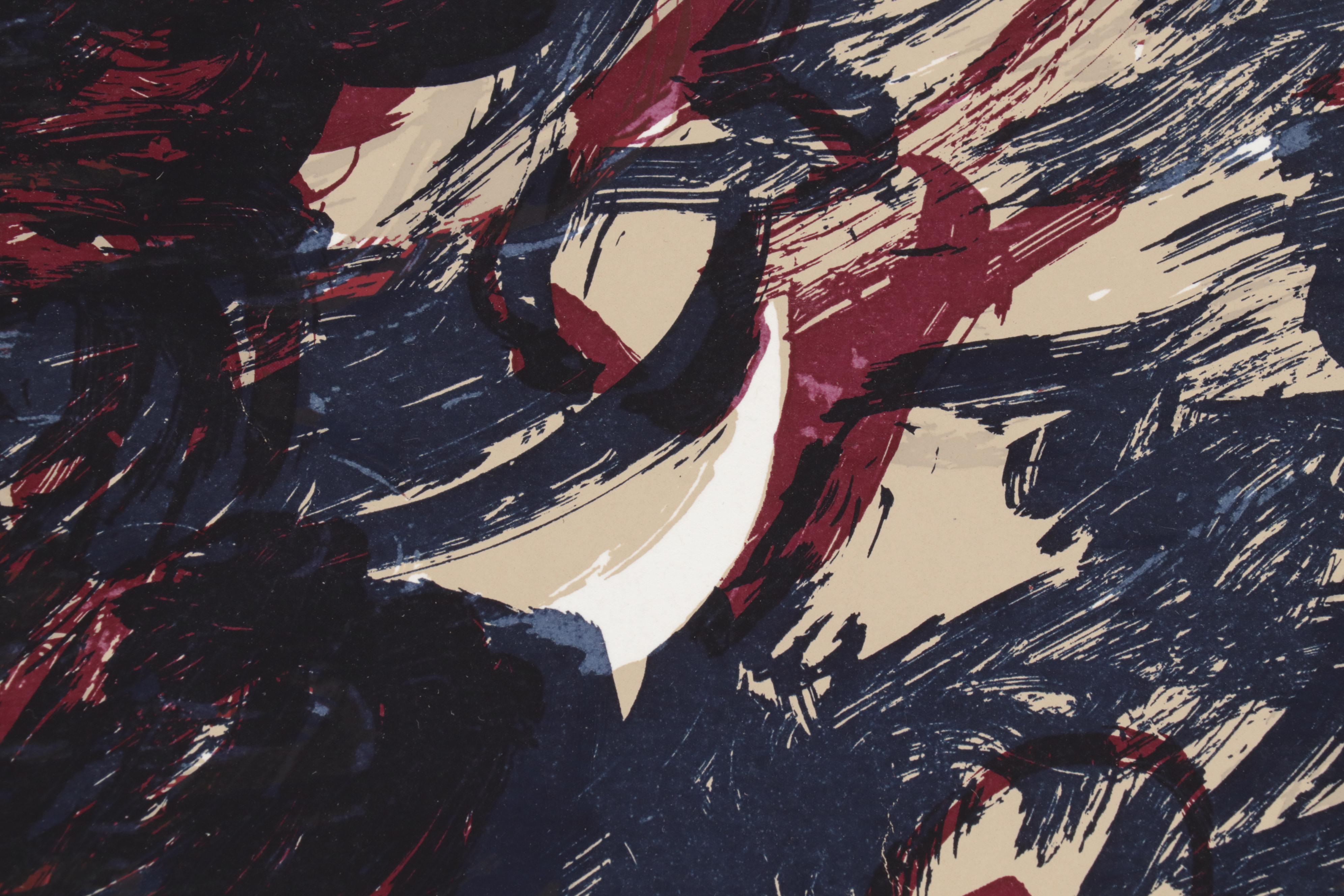 Kirk Hughey Serigraph "Bison," 1982