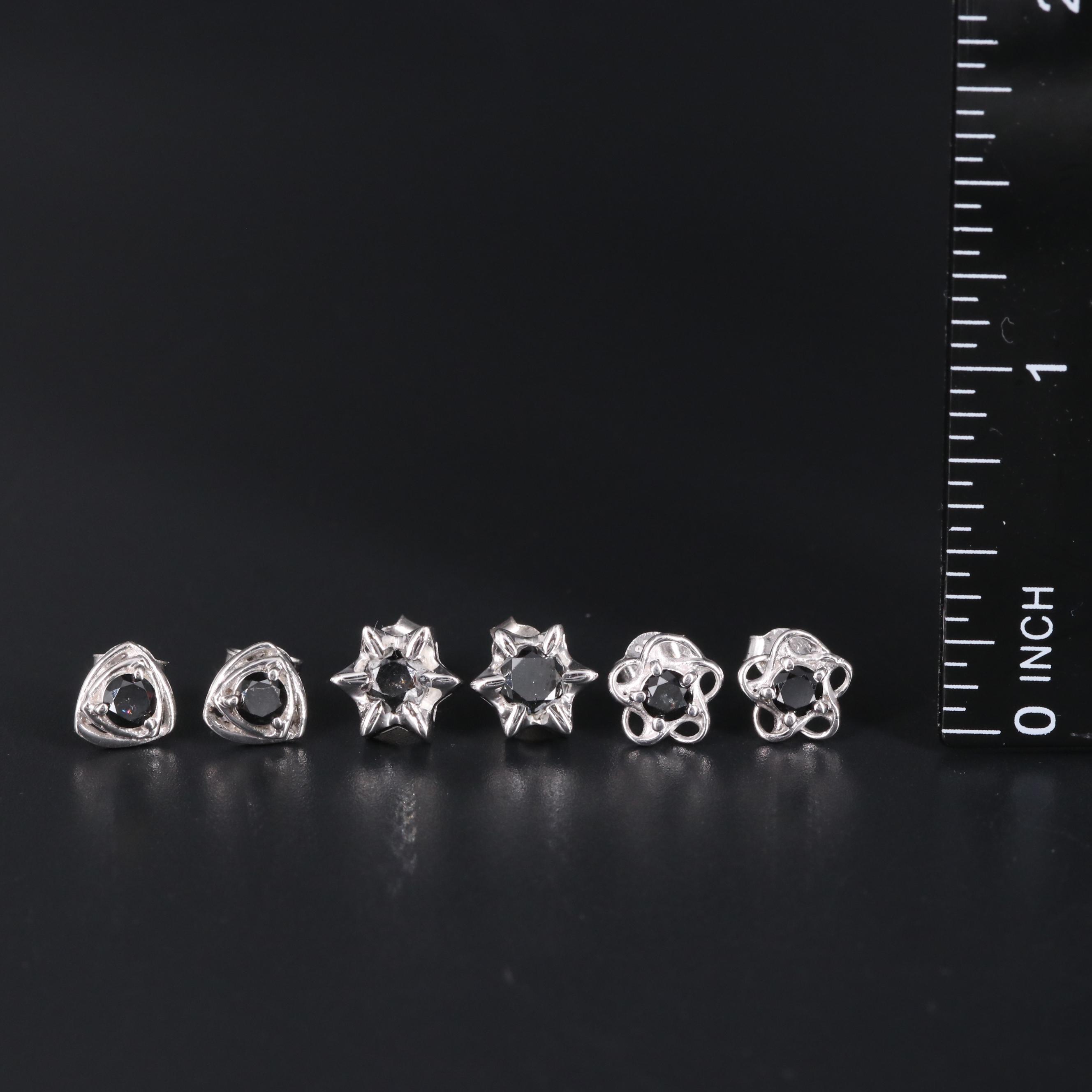 Sterling Silver Earring Collection Including Gemstones