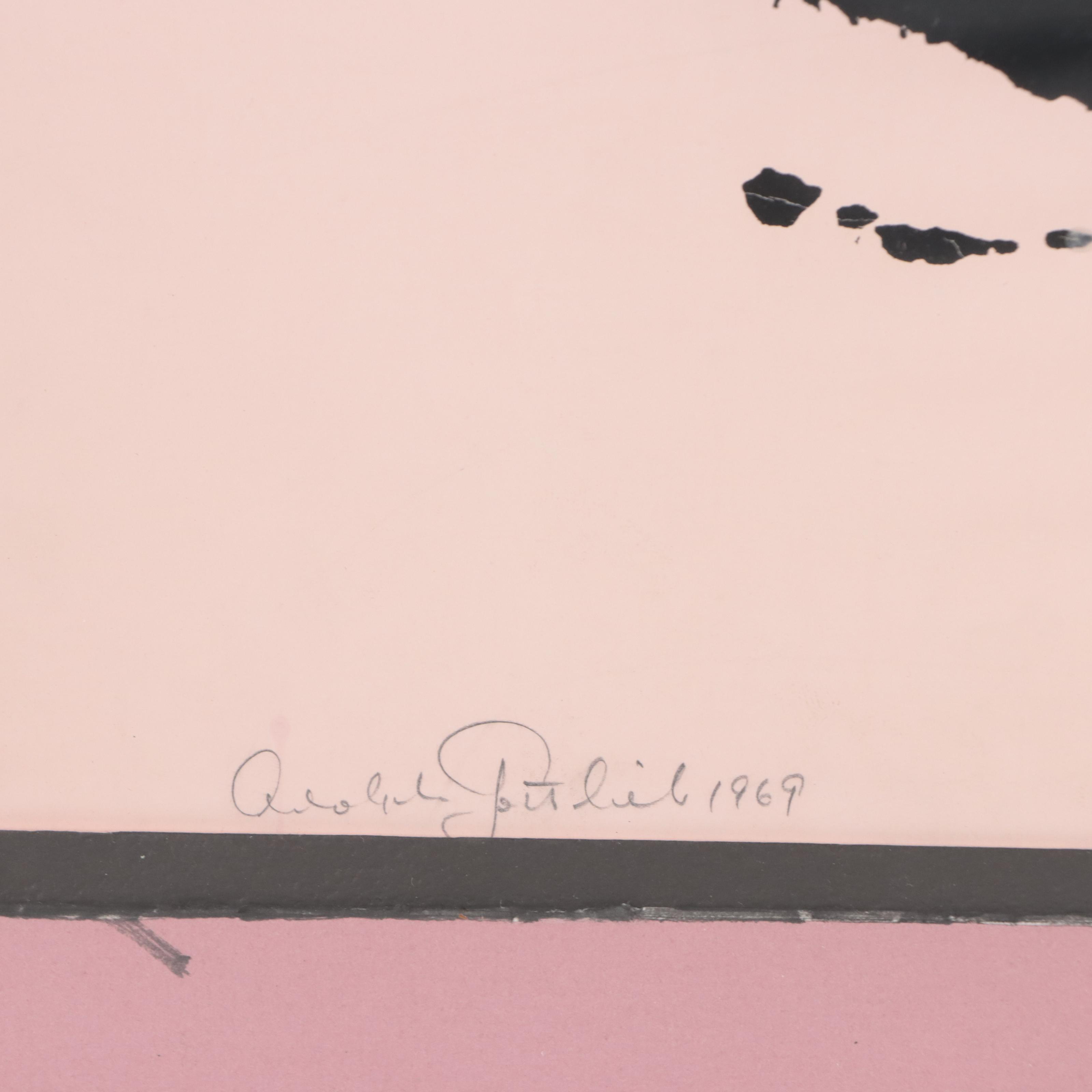 Adolph Gottlieb Serigraph "Pink High," 1969