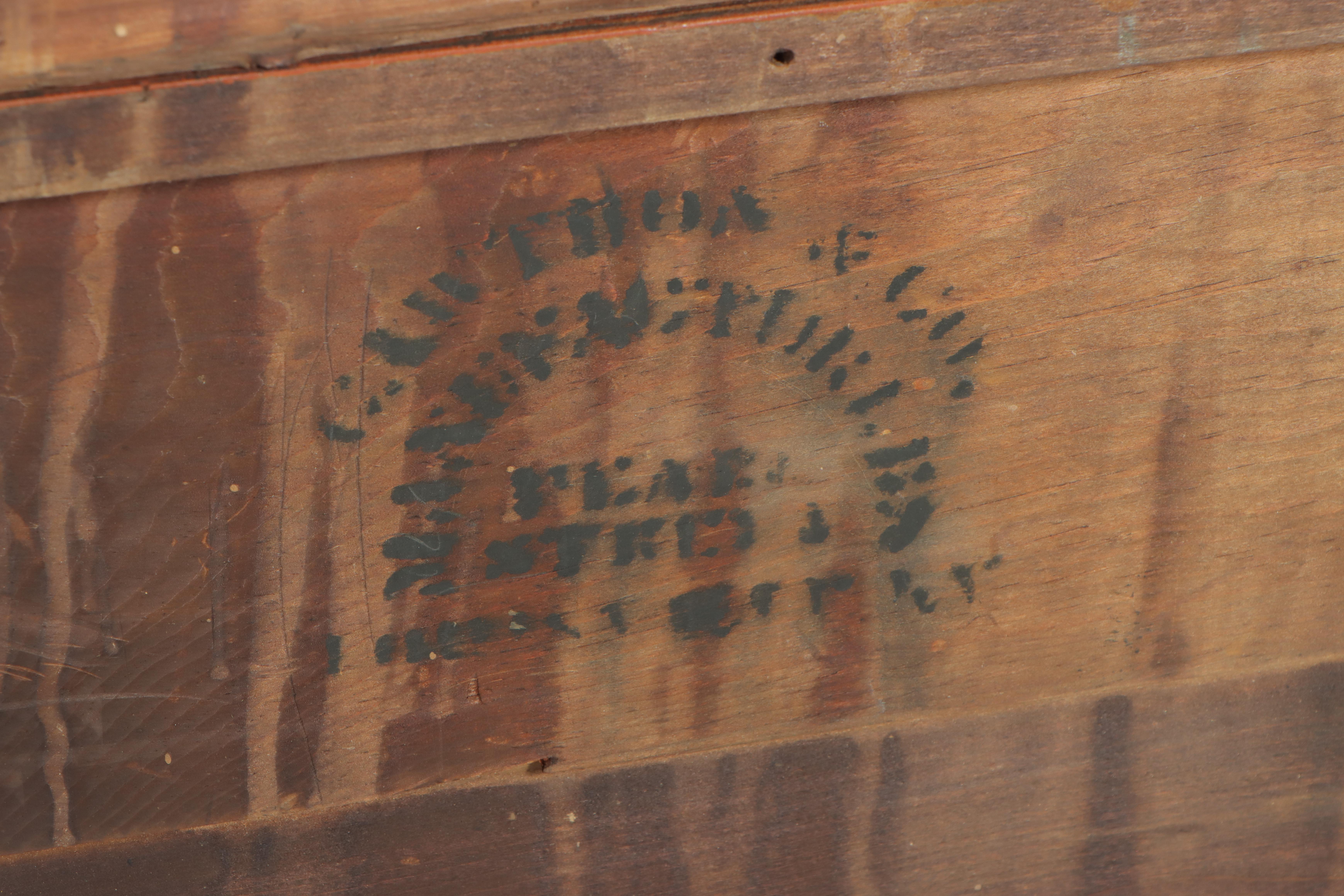 American Classical Flame Mahogany, Cherry, and Poplar Deck-Top Chest of Drawers