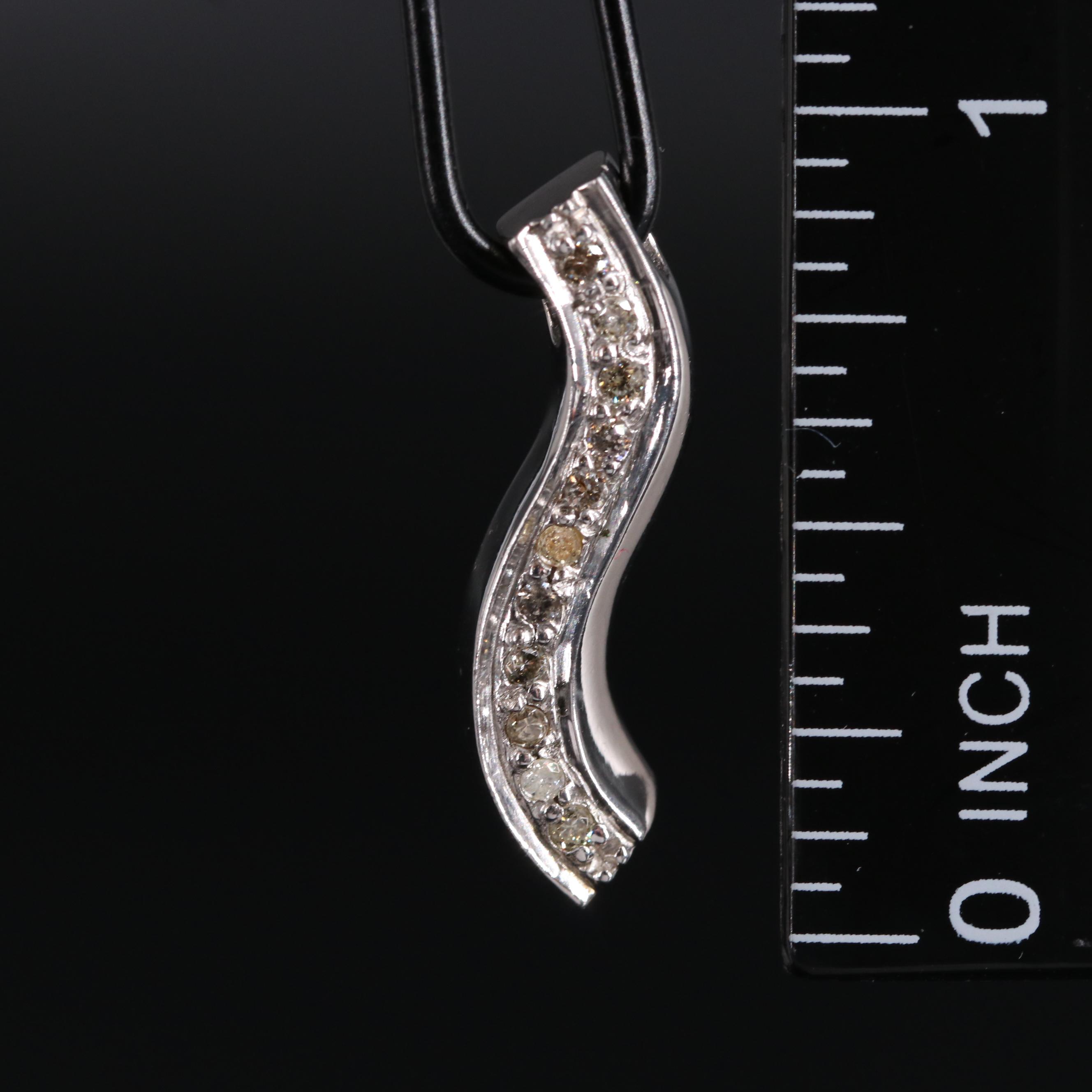 Diamond Sterling Silver Pendant
