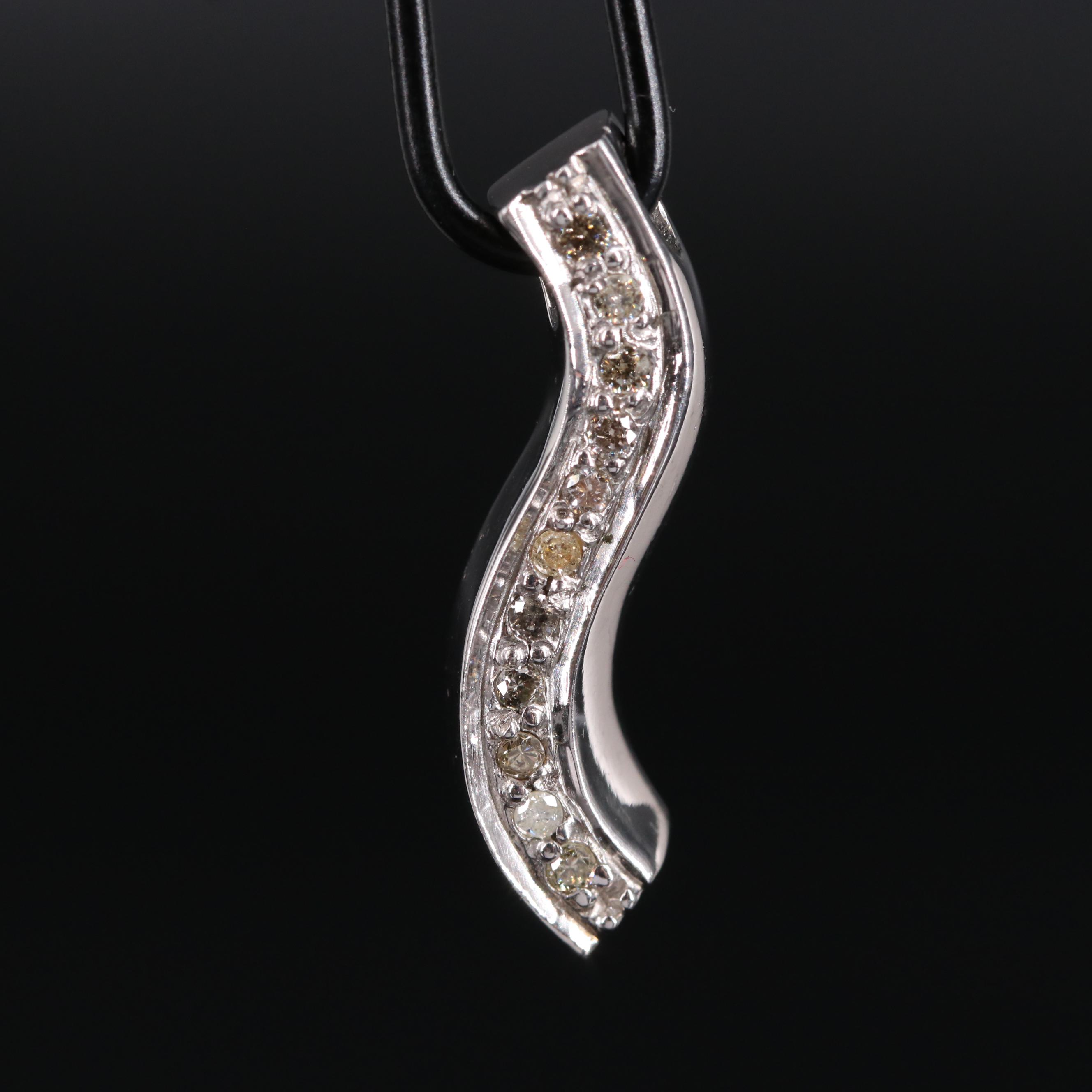 Diamond Sterling Silver Pendant