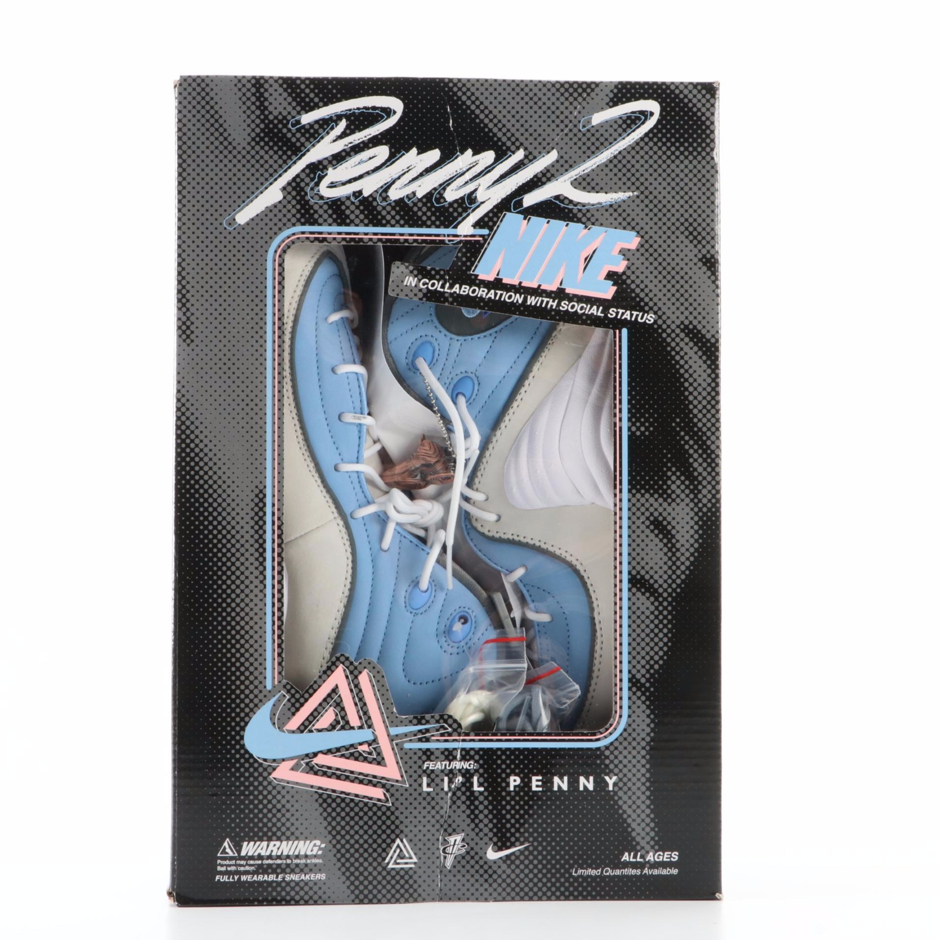 Men's Nike Air Penny 2 x Social Status Sneakers in Playground University Blue