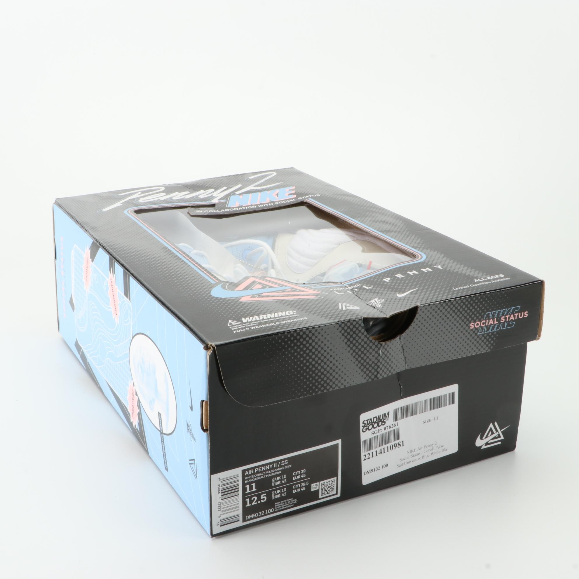 Men's Nike Air Penny 2 x Social Status Sneakers in Playground University Blue