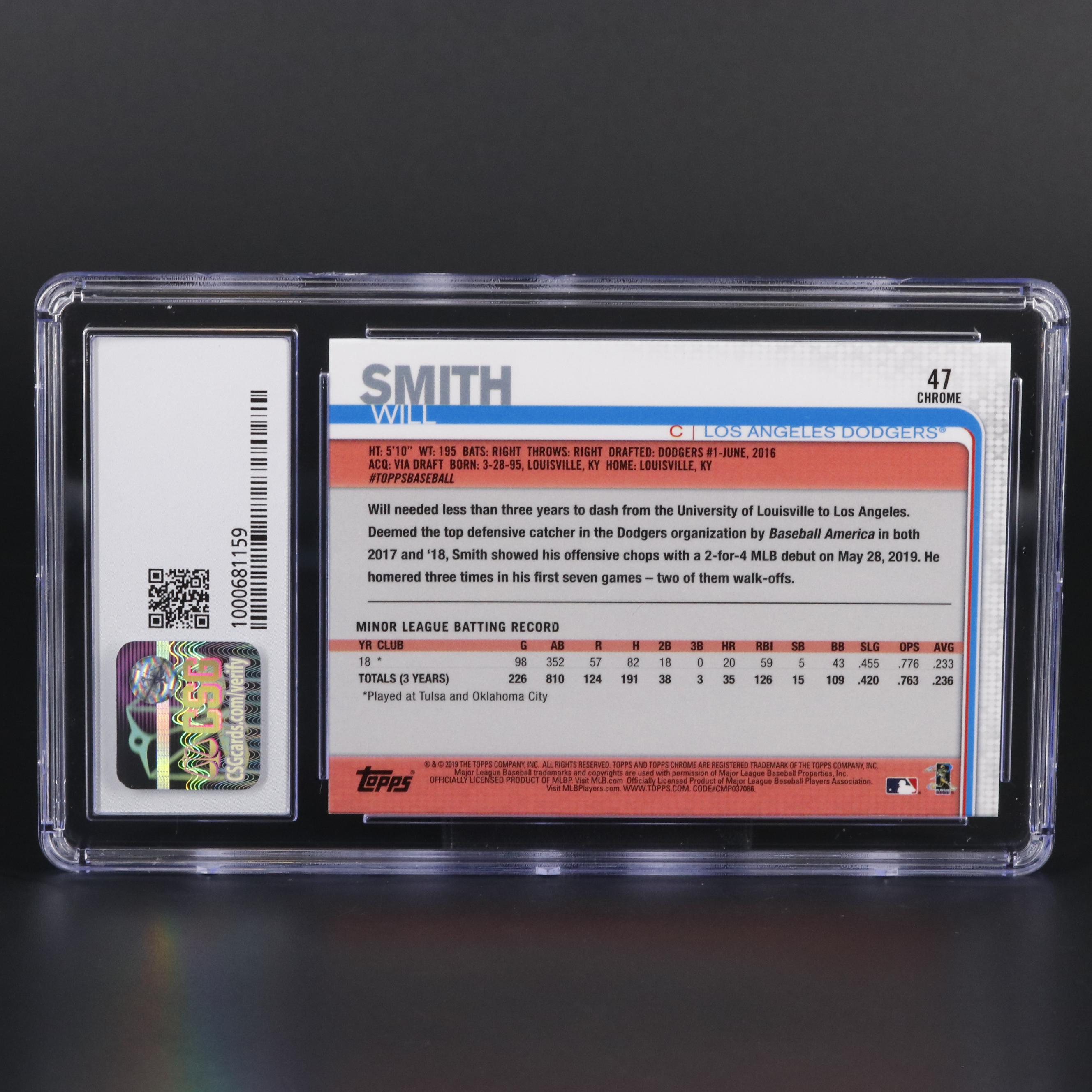 2019 Topps Chrome Update Rookie Will Smith CSG 9 #47