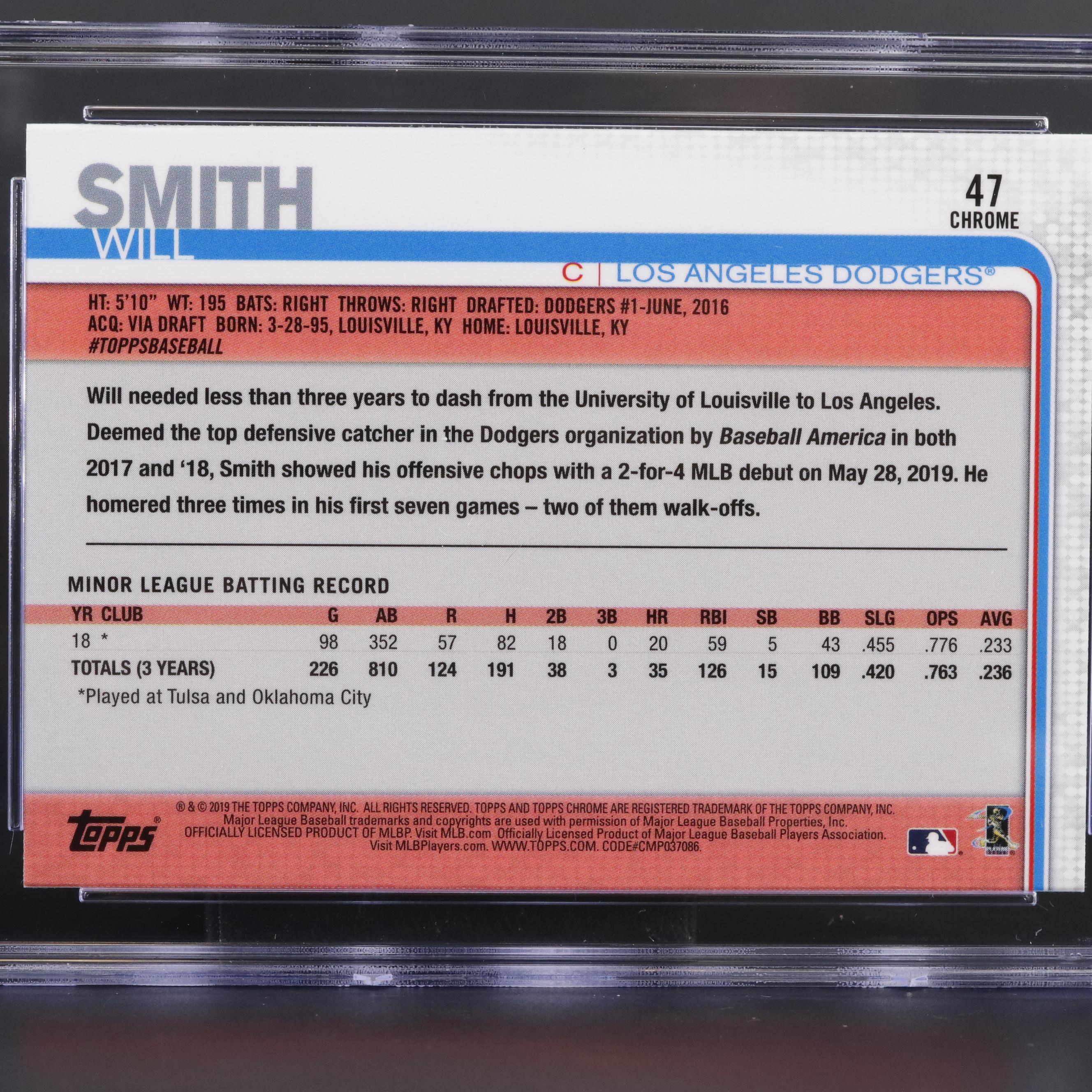 2019 Topps Chrome Update Rookie Will Smith CSG 9 #47