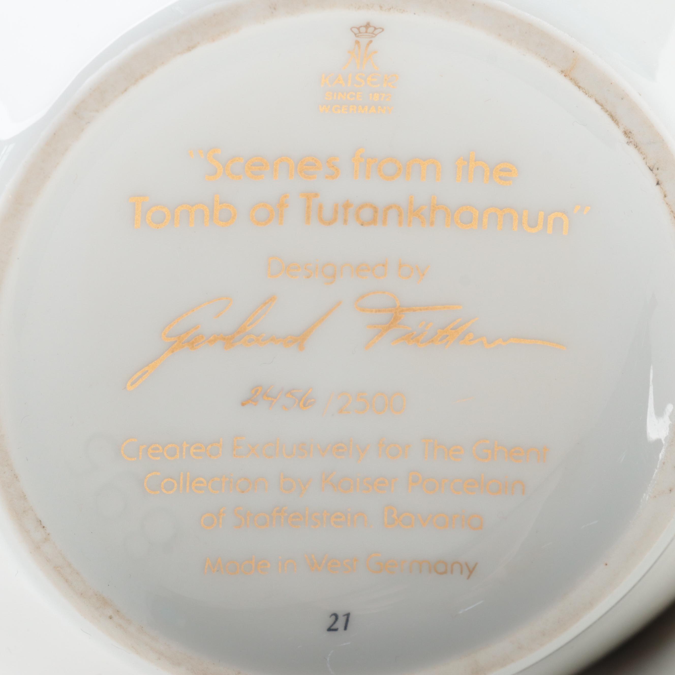 Kaiser Porcelain "Scenes from the Tomb of Tutankhamun" Vase