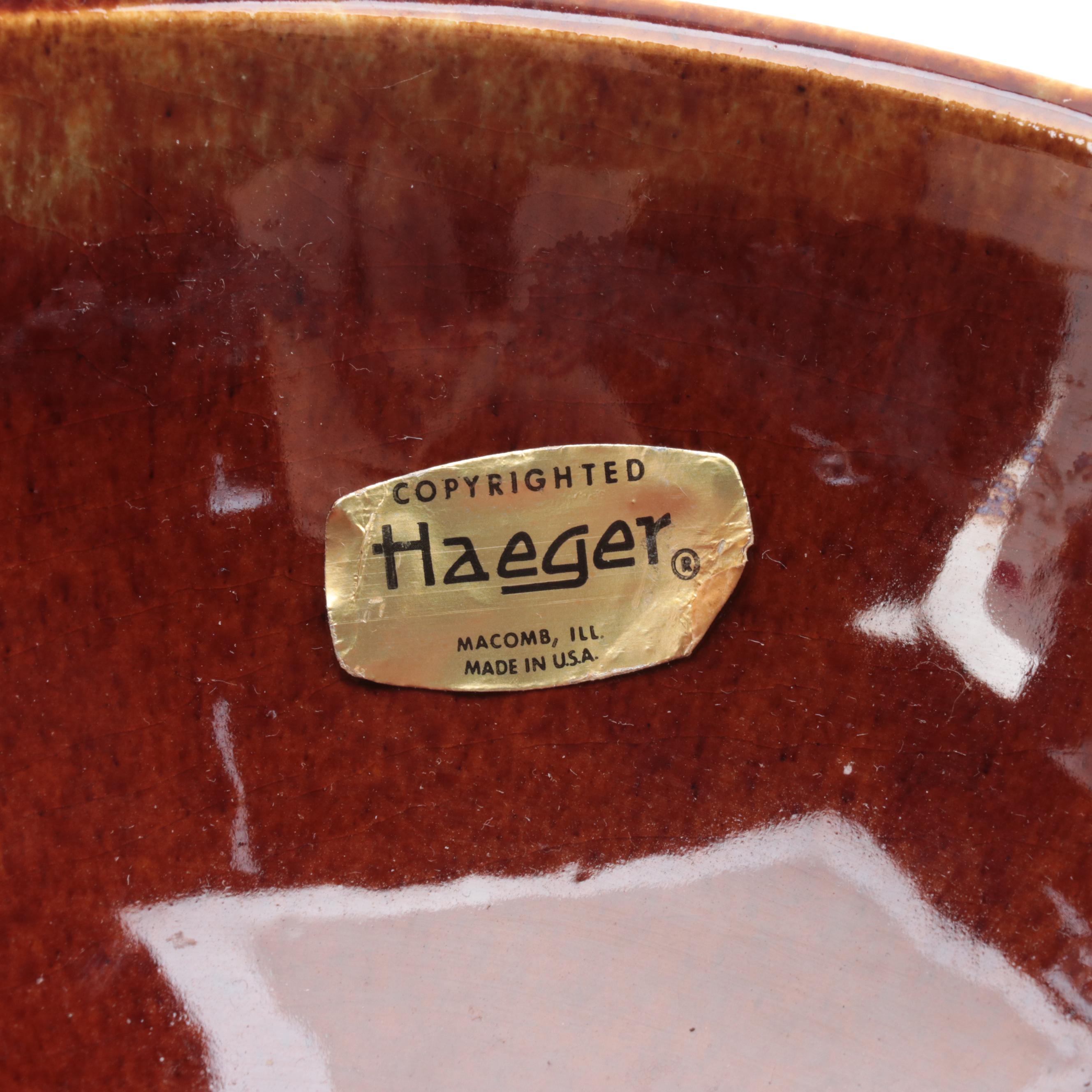 The George Bieler Sons Co. Stoneware Whiskey Jug with Haeger Pottery Bowl