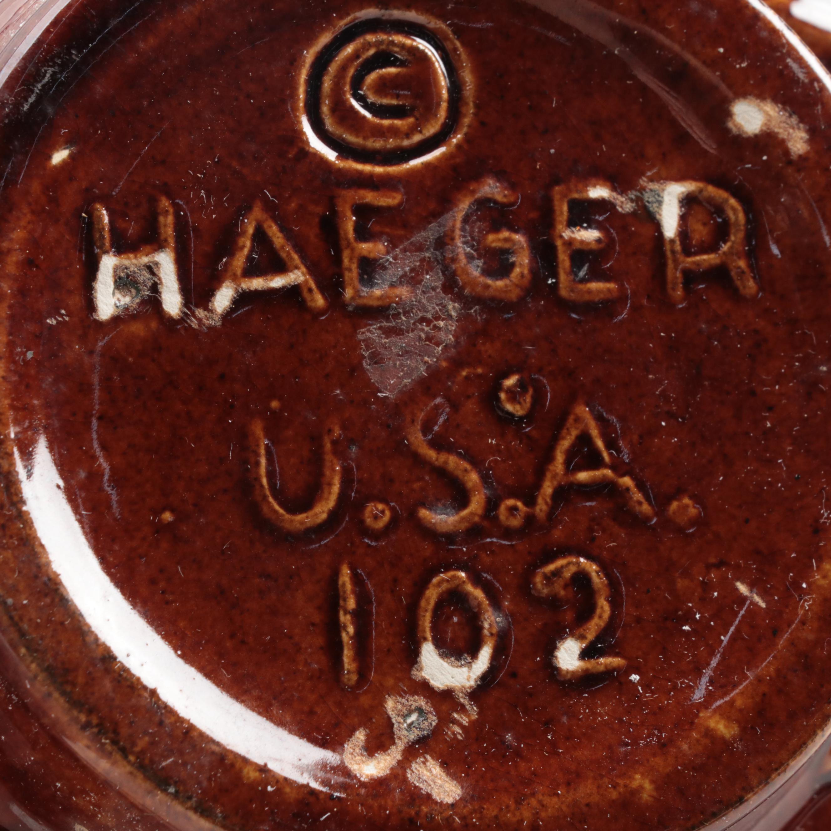 The George Bieler Sons Co. Stoneware Whiskey Jug with Haeger Pottery Bowl