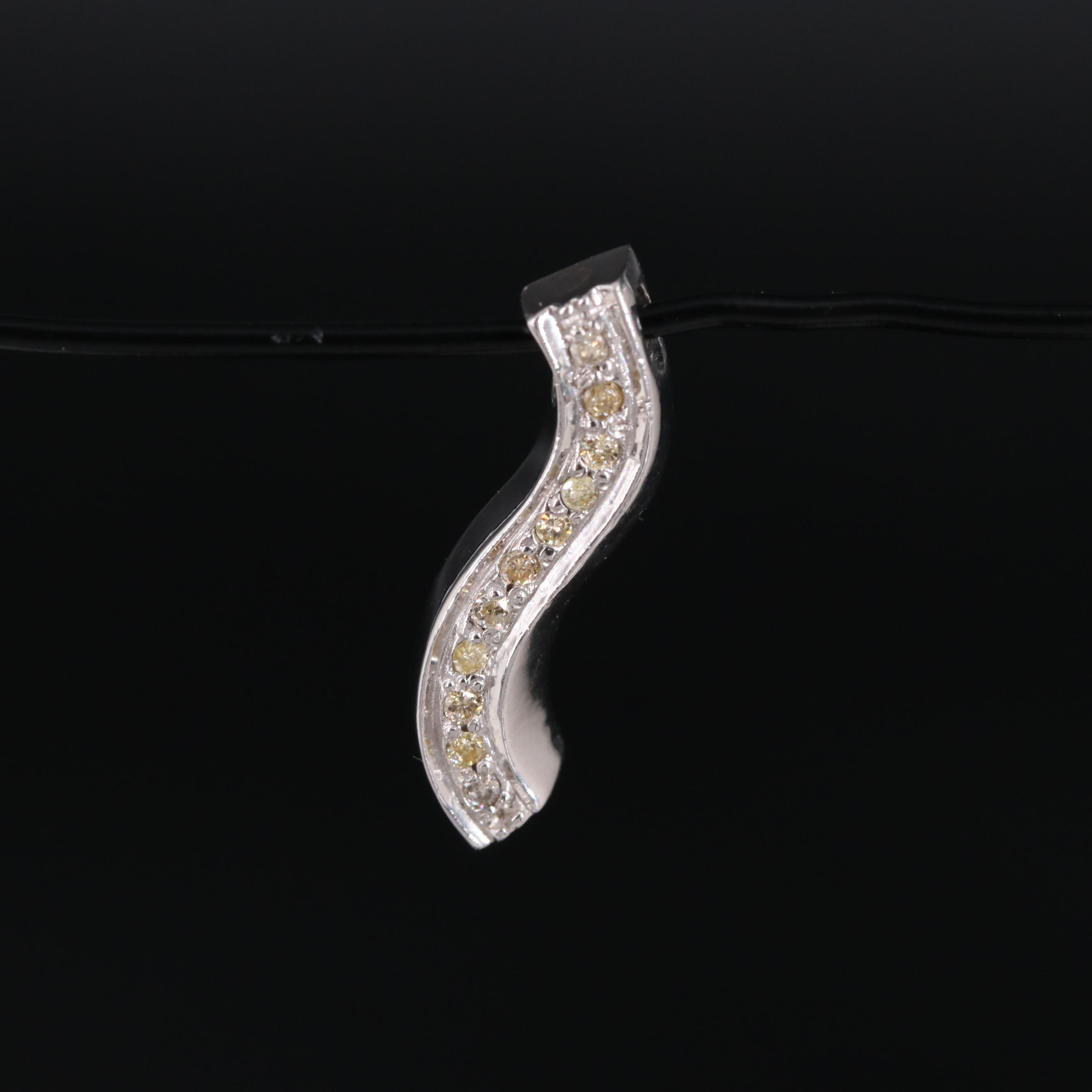 Diamond Sterling Silver Pendant