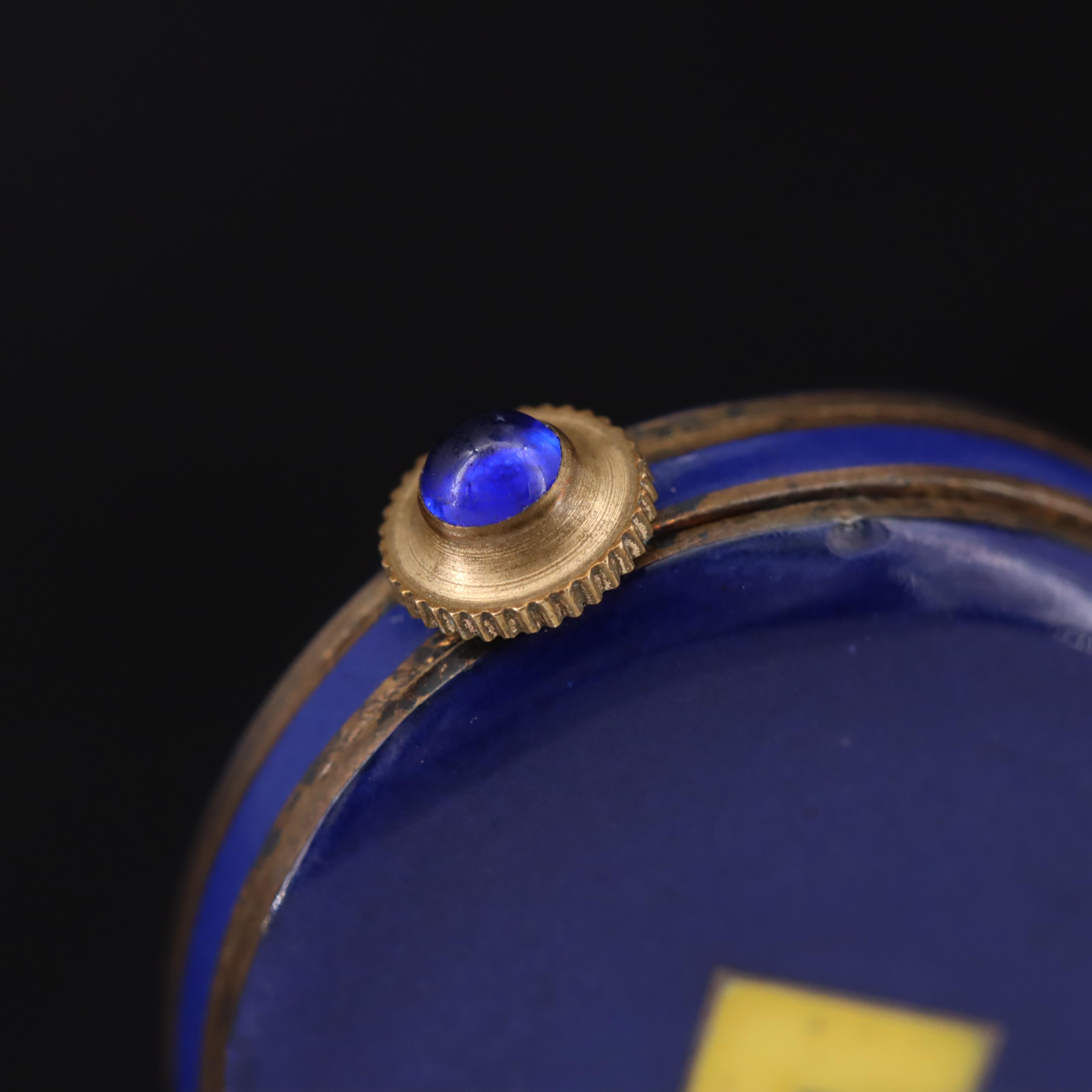 Art Deco Sterling and Enamel Pendant Watch