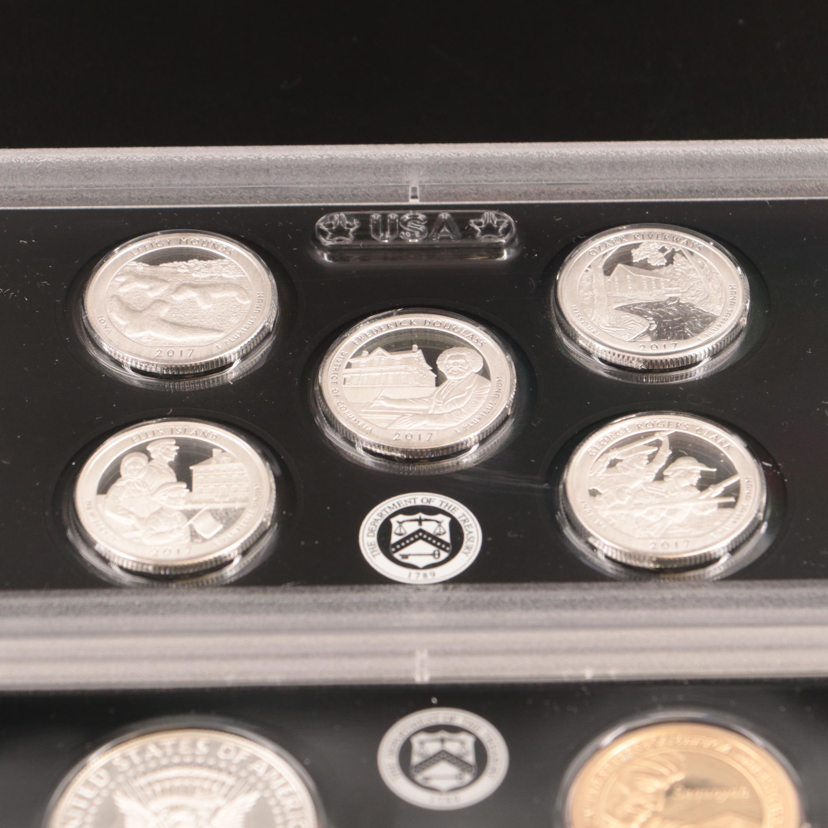 Two U.S. Mint Silver Proof Sets, 2017 and 2019