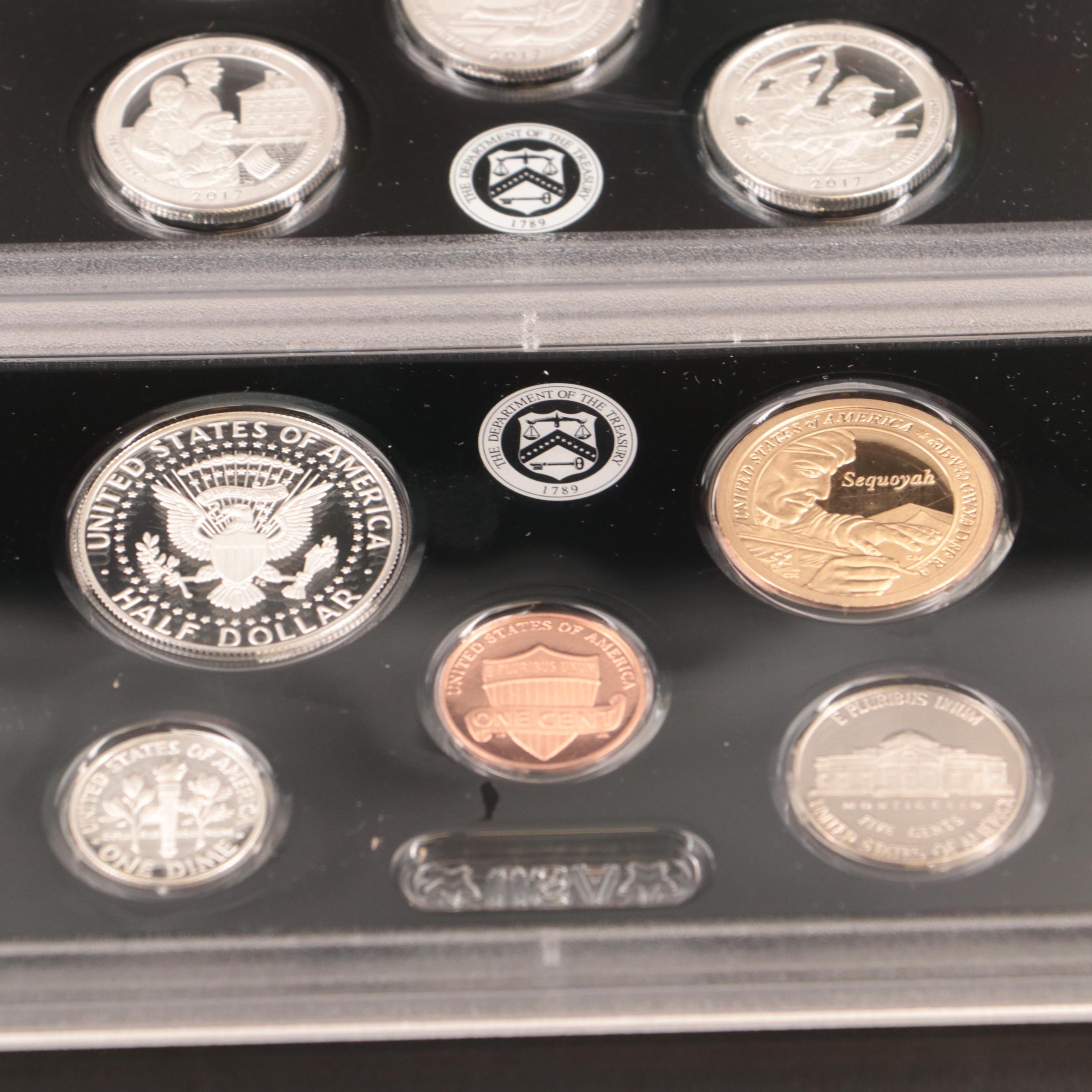 Two U.S. Mint Silver Proof Sets, 2017 and 2019