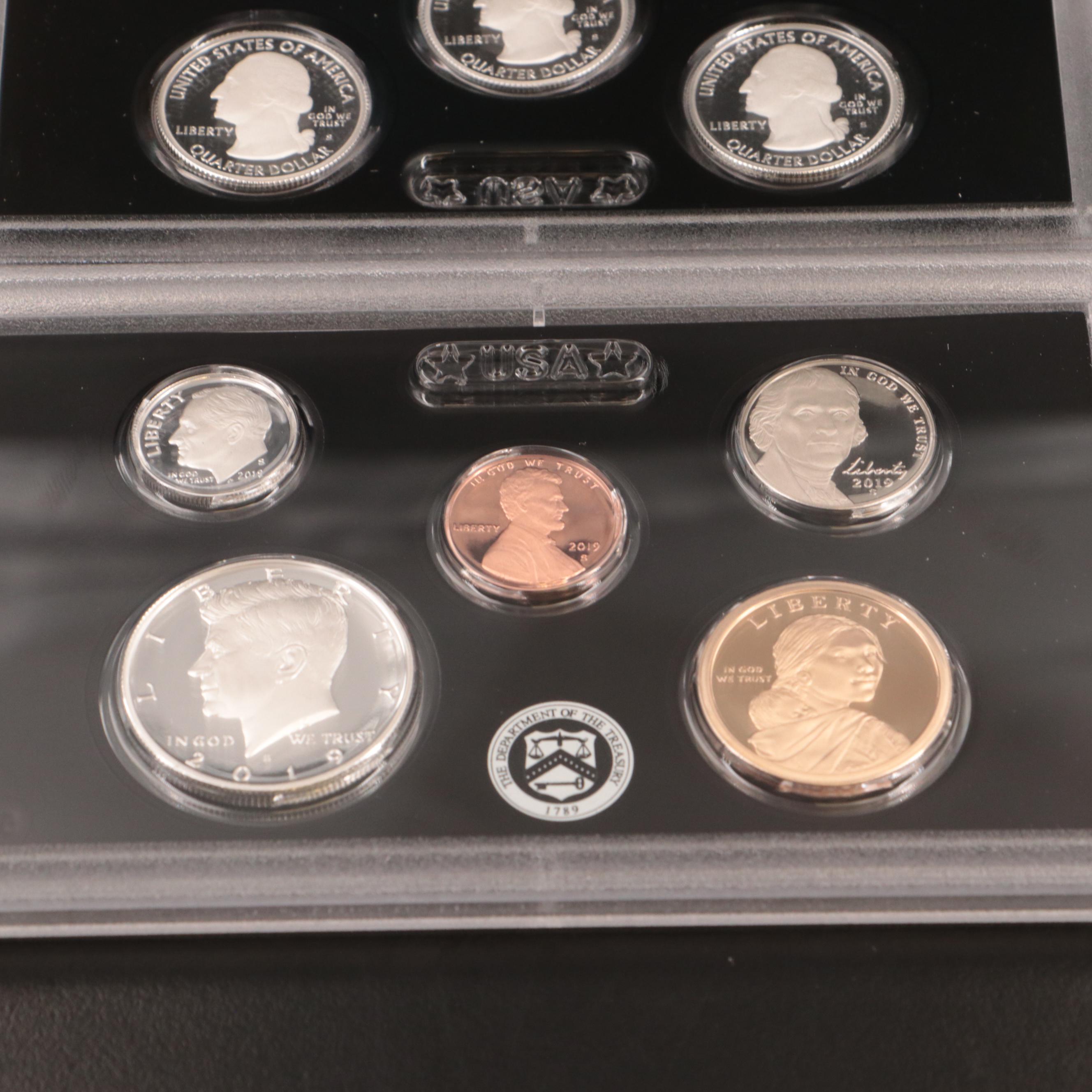 Two U.S. Mint Silver Proof Sets, 2017 and 2019