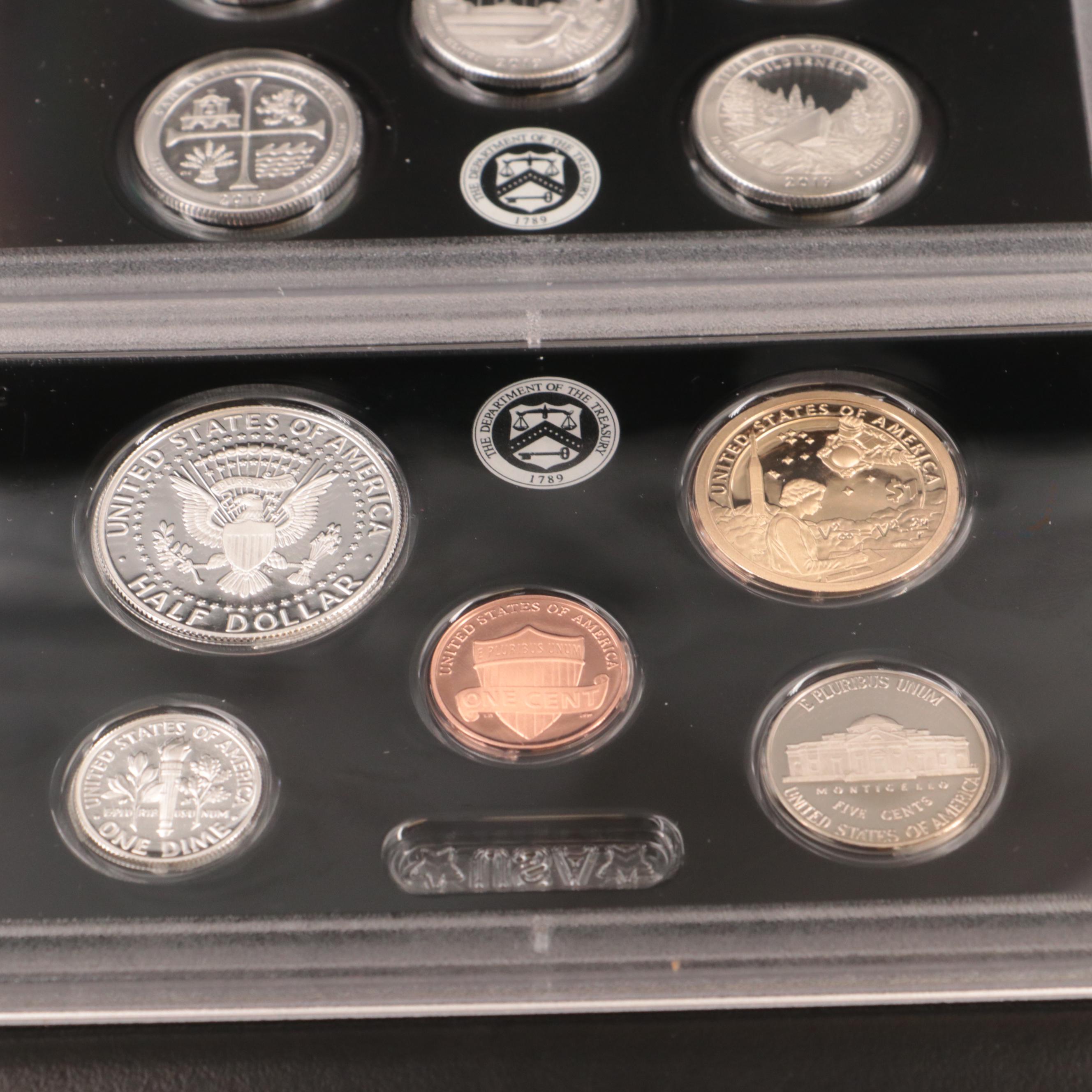 Two U.S. Mint Silver Proof Sets, 2017 and 2019