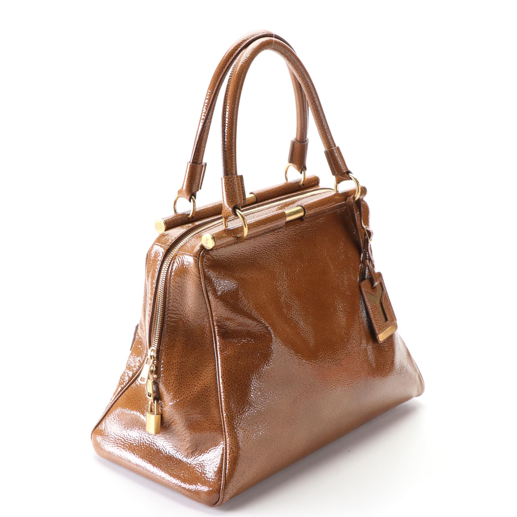 Yves Saint Laurent Majorelle Bag in Textured Patent Leather