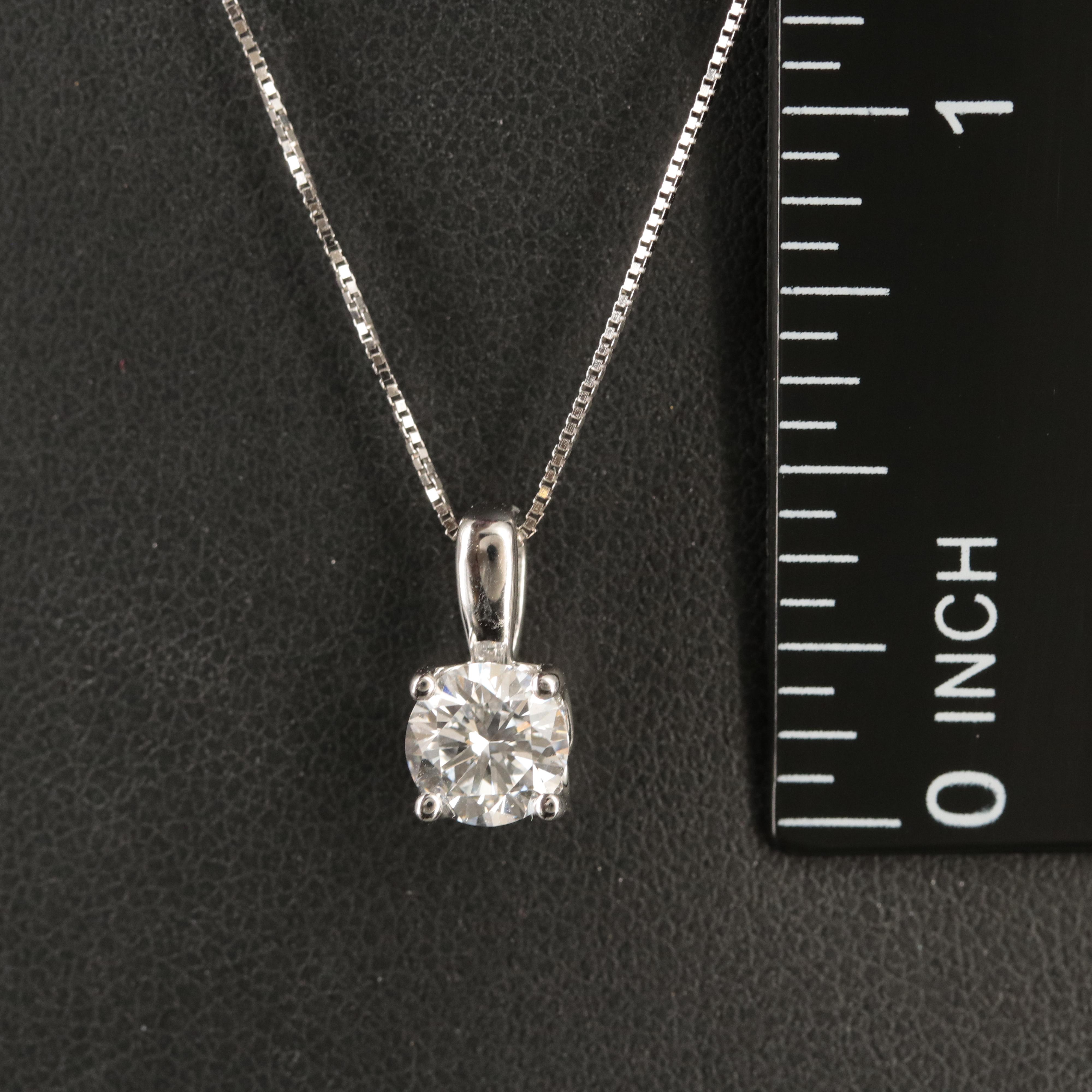 14K 0.75 CT Lab Grown Diamond Pendant Necklace with IGI Report