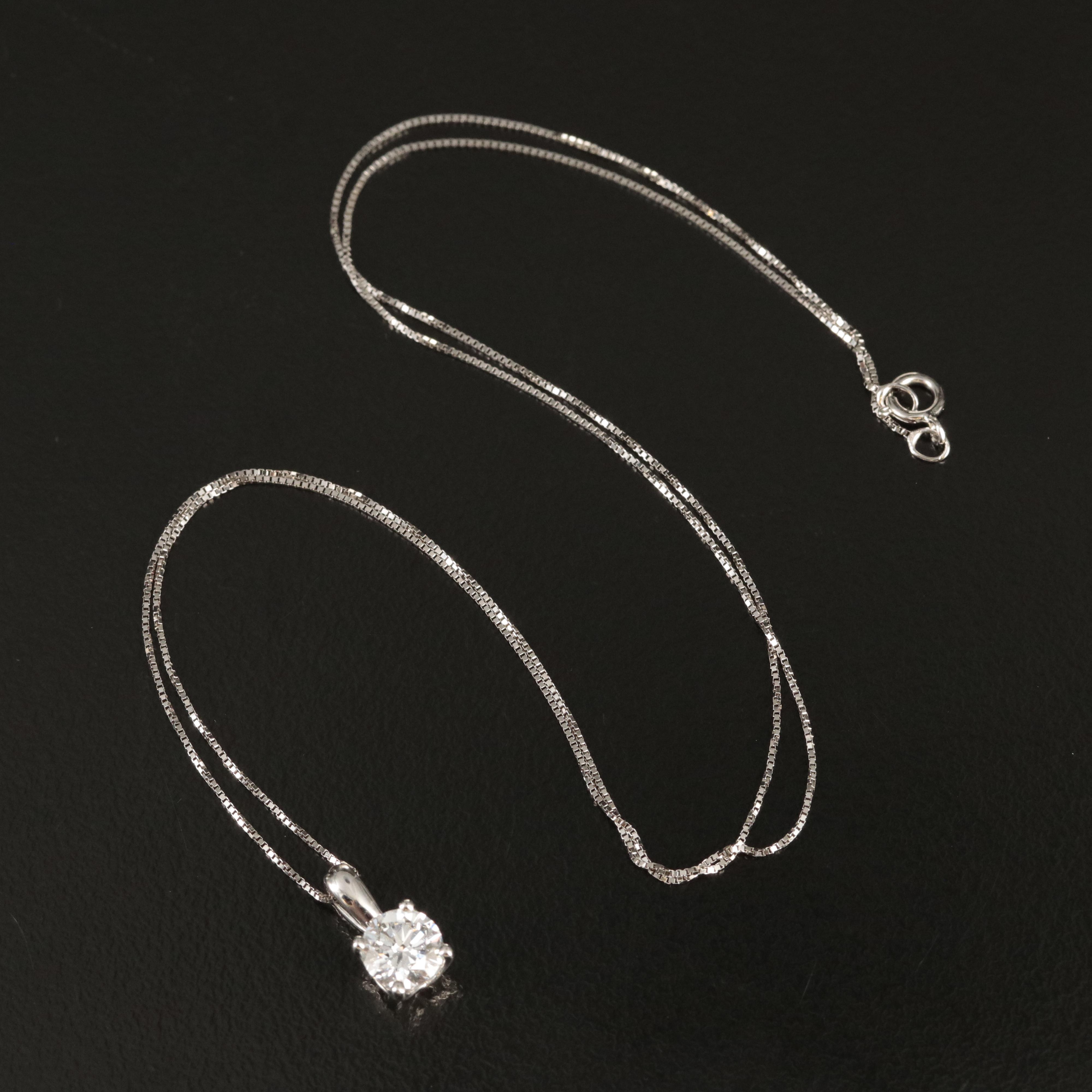 14K 0.75 CT Lab Grown Diamond Pendant Necklace with IGI Report