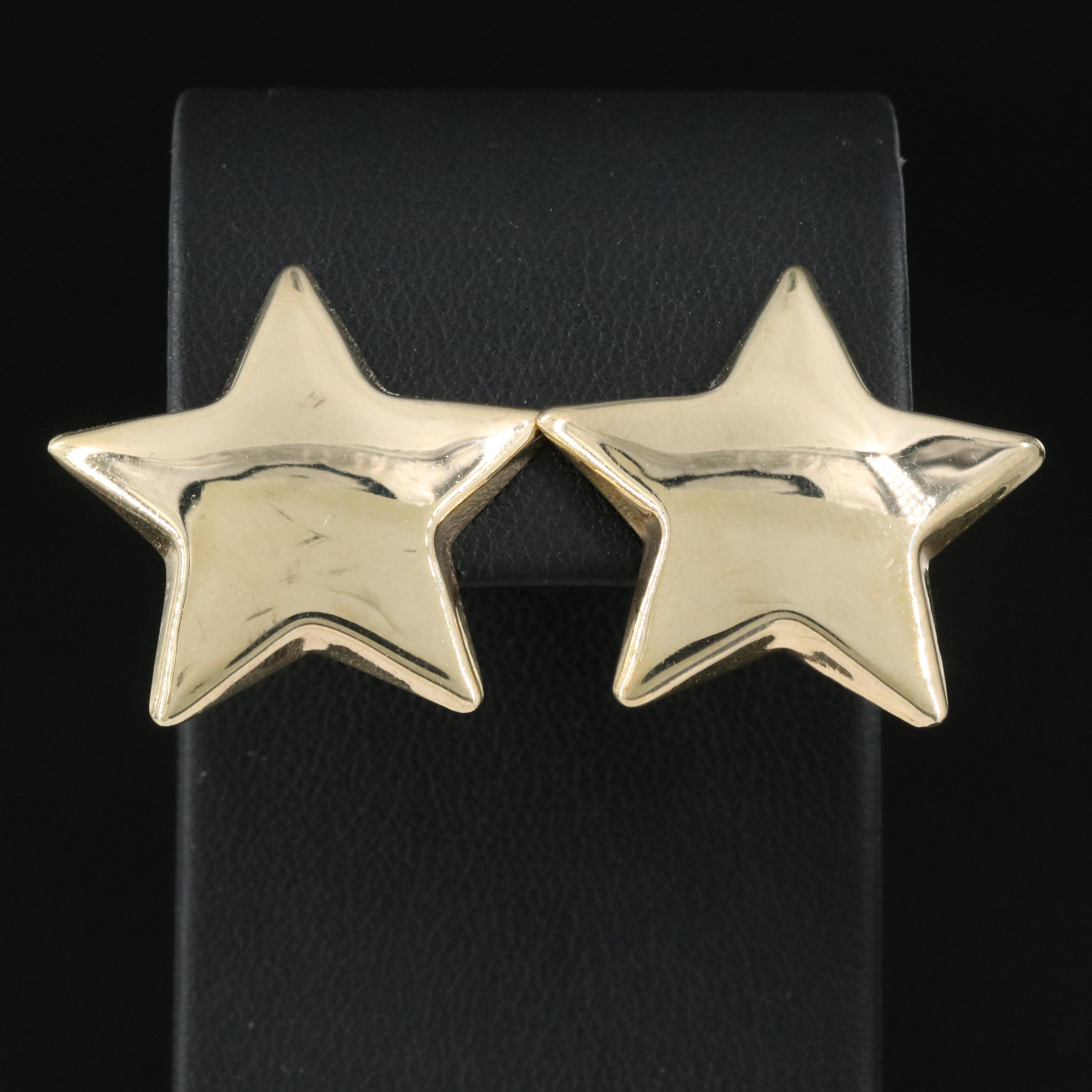 Italian 14K Star Earrings