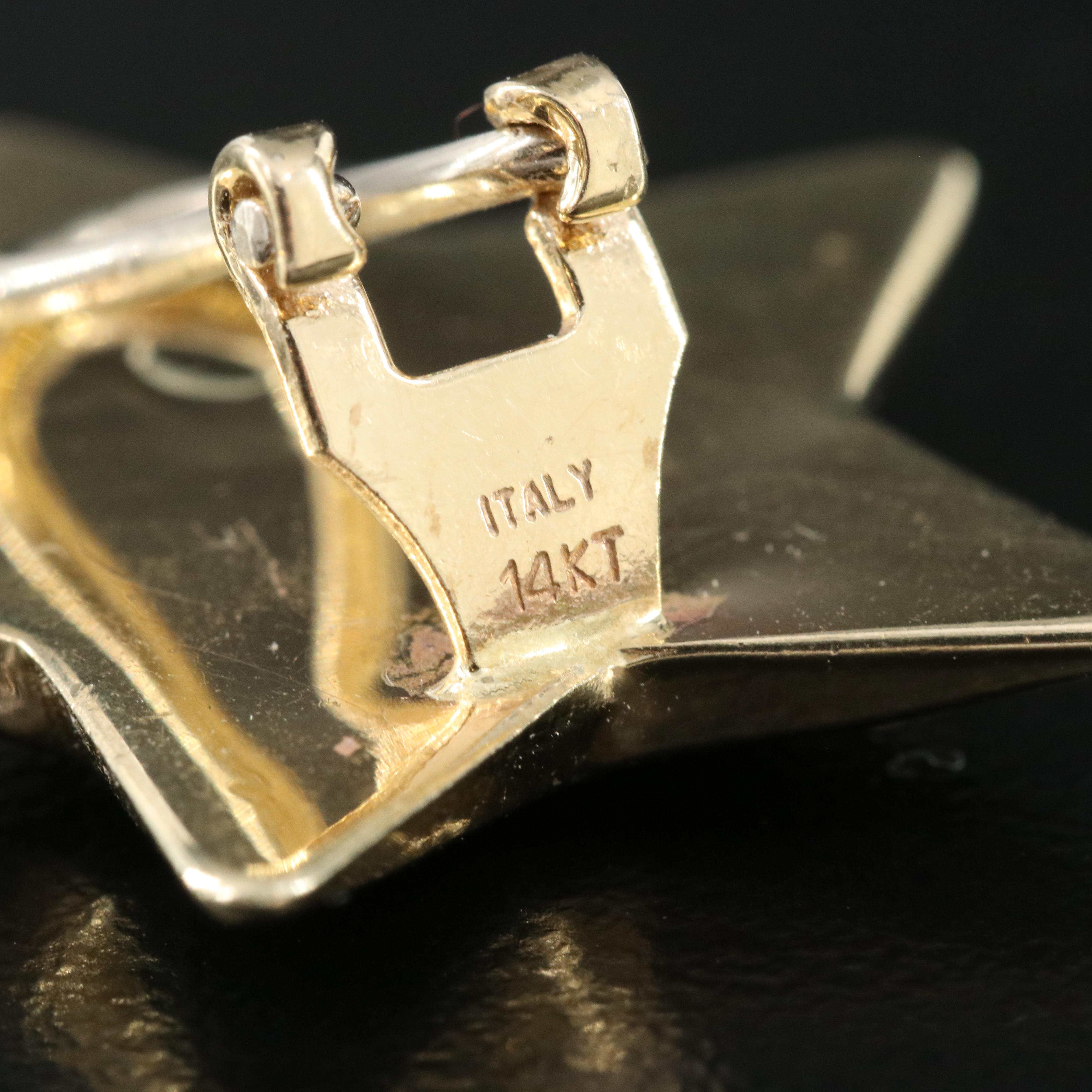 Italian 14K Star Earrings