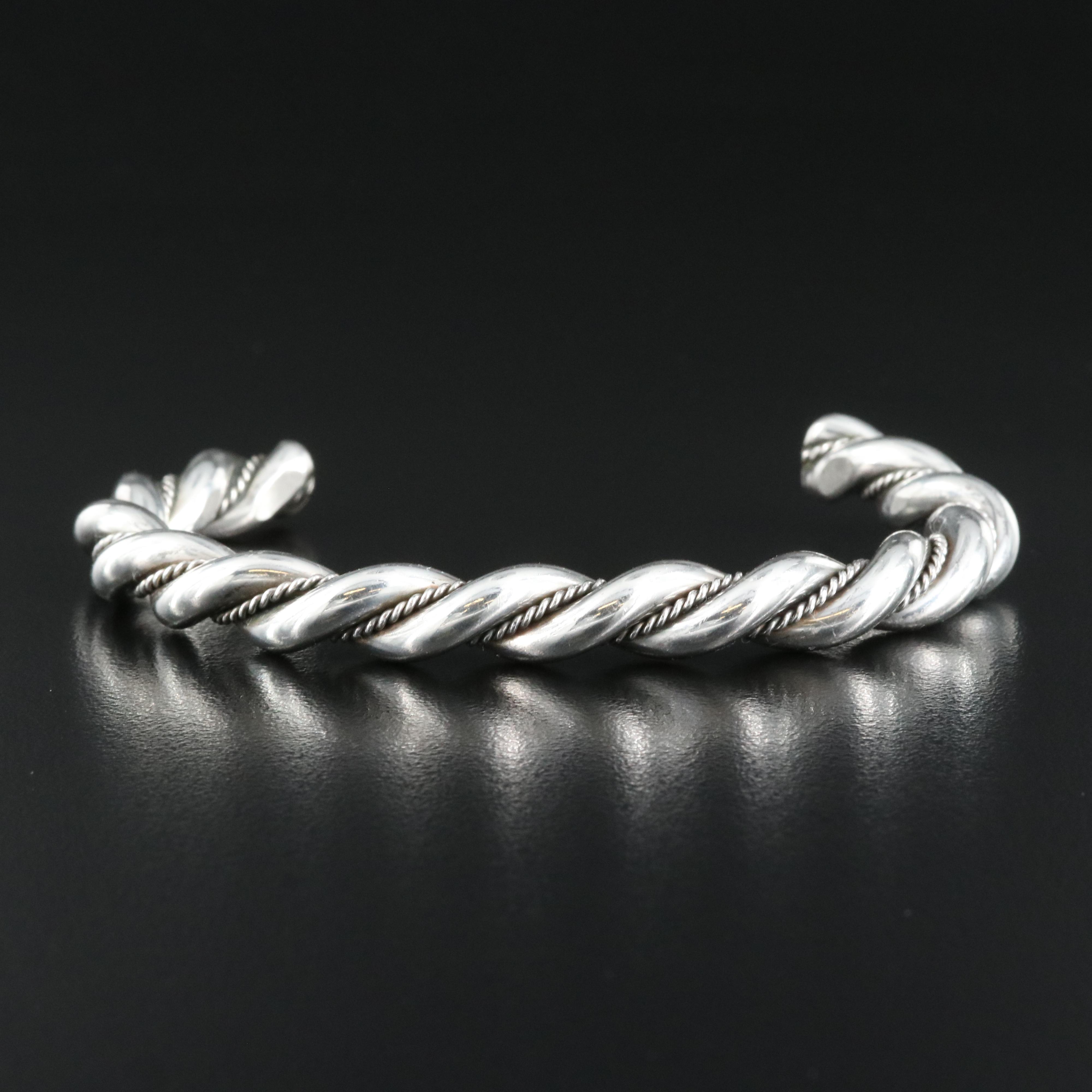 Sterling Braided Cuff